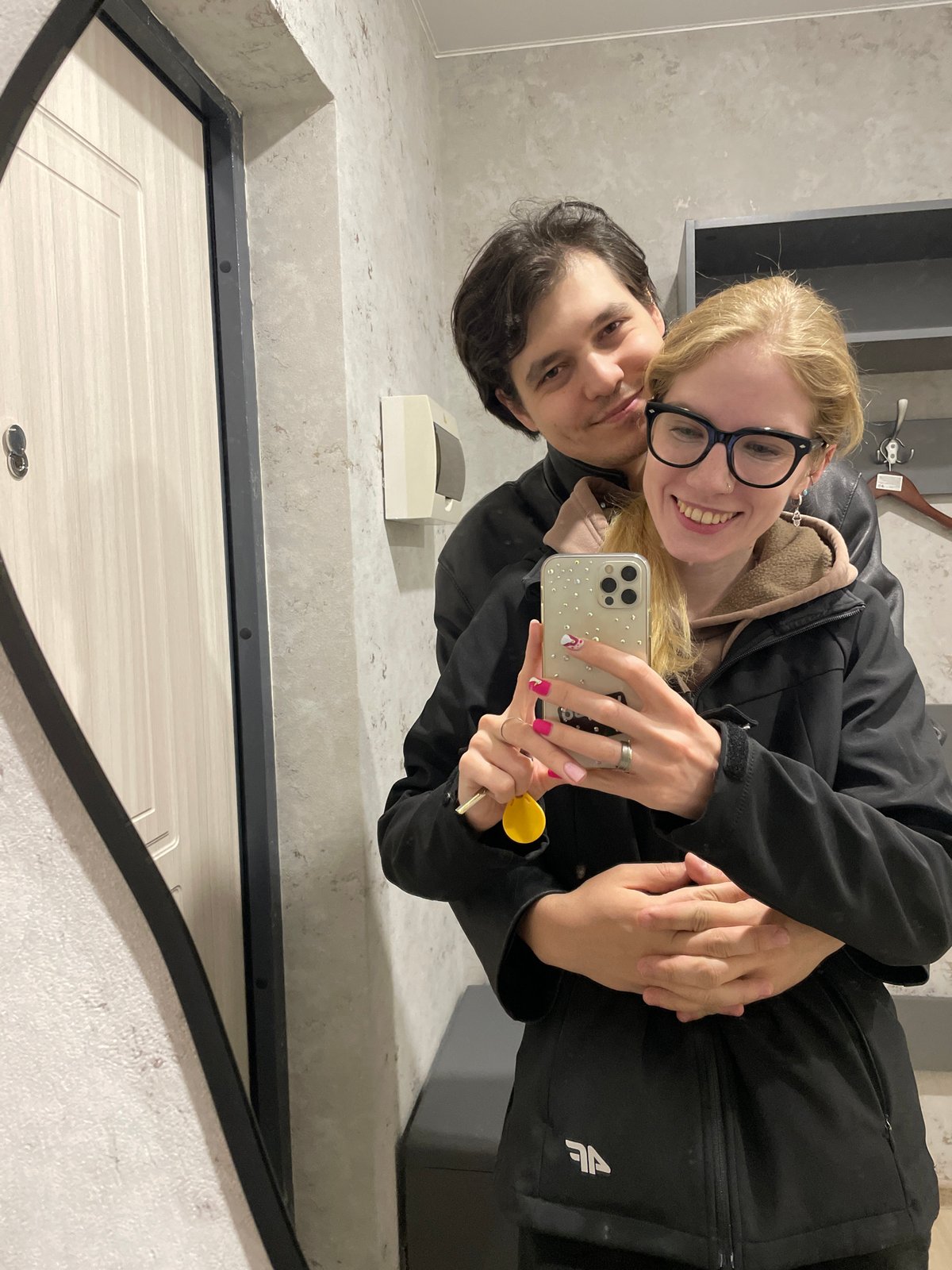 Couple Takes Selfies in Indoor Space in Izhevsk