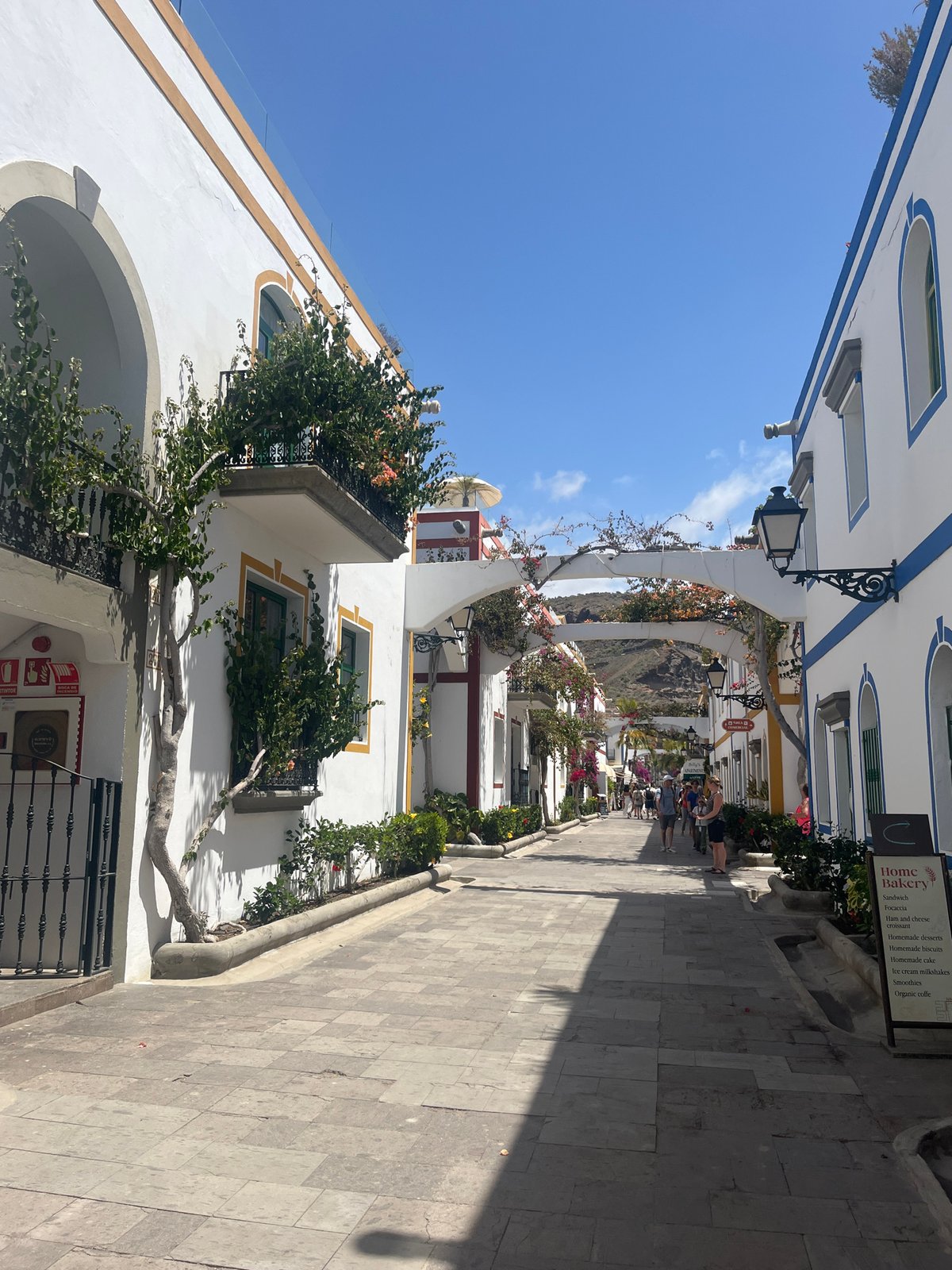 Tourist captures colorful architecture in Spanish coastal resort town