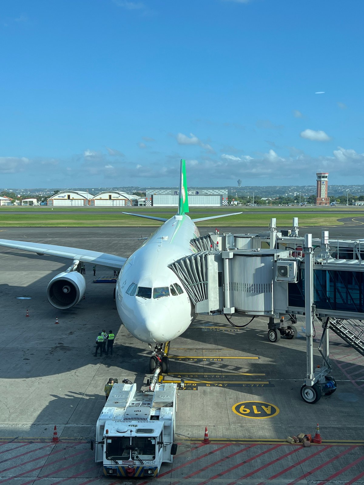 Morning layover scenes at Ngurah Rai Airport, Bali