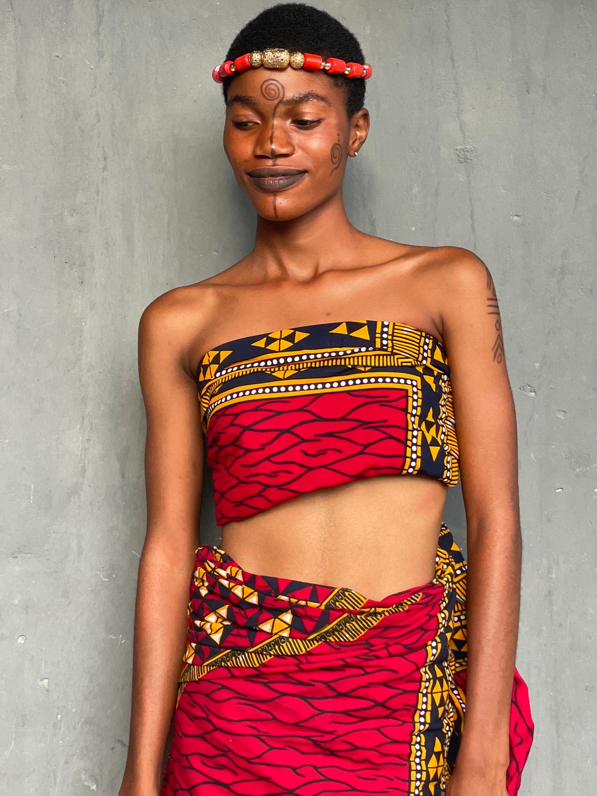 Traditional Nigerian fashion photography session documented in Badagry