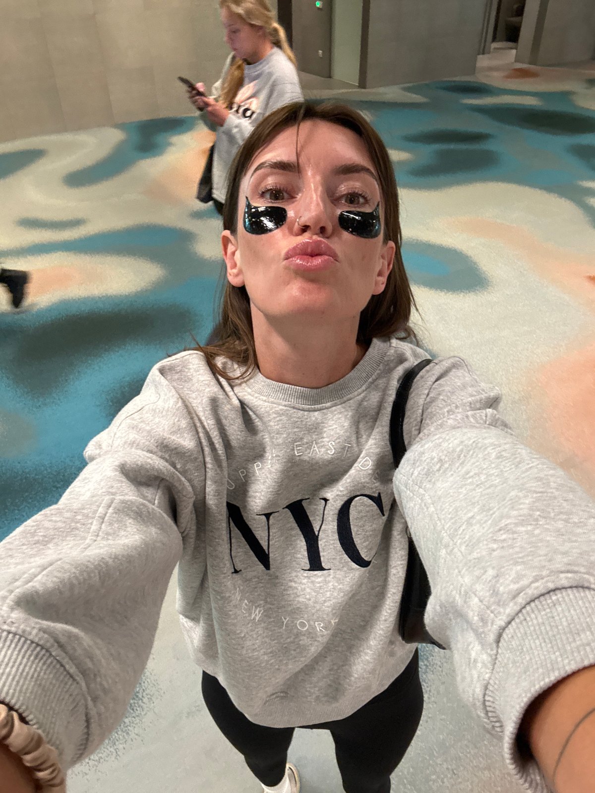 Airport selfies and boarding at Changi, Singapore