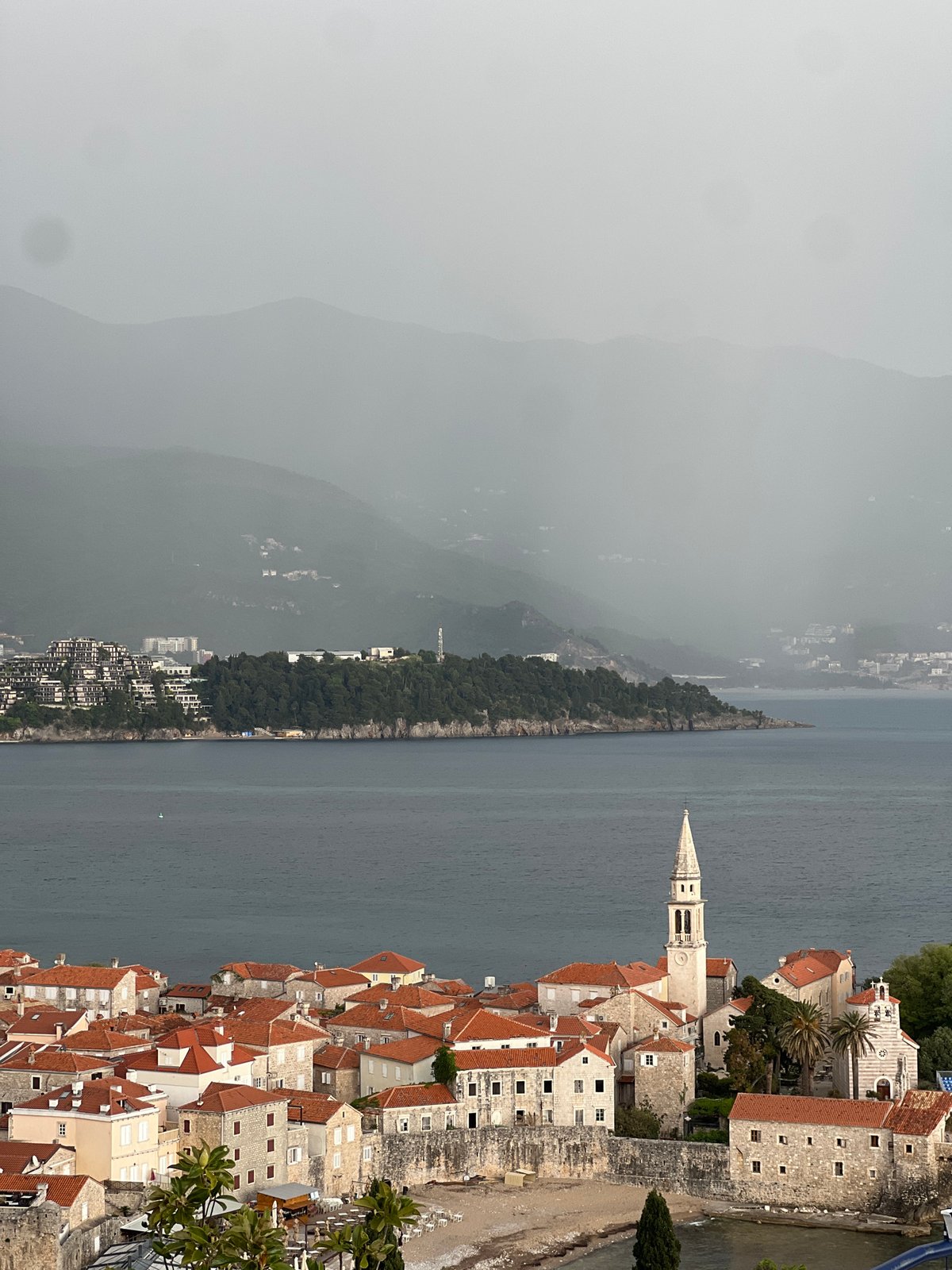 Severe rainstorm strikes coastal Budva, Montenegro