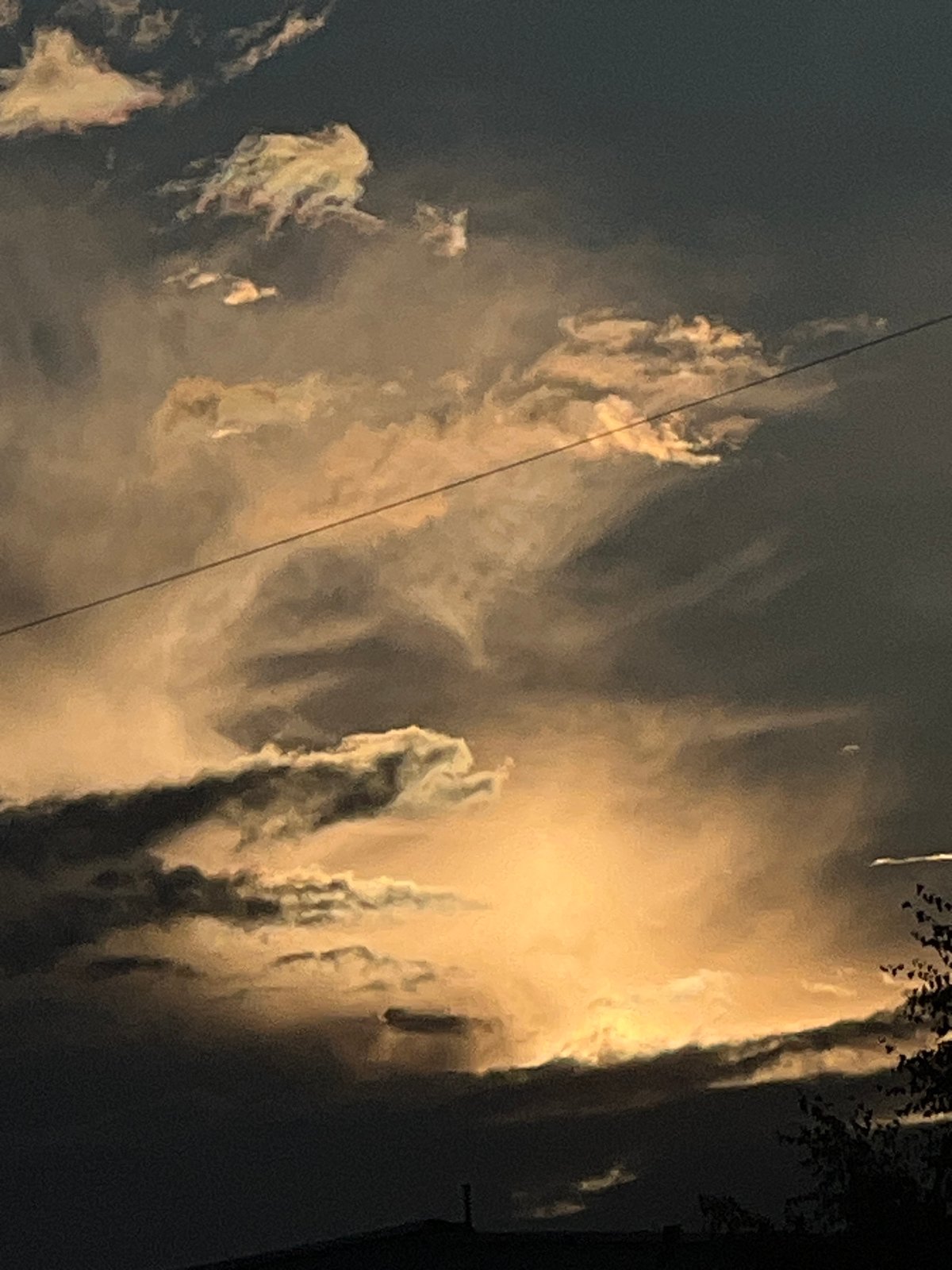 Sunset skies and blooming flowers in Chaikovsky, Russia