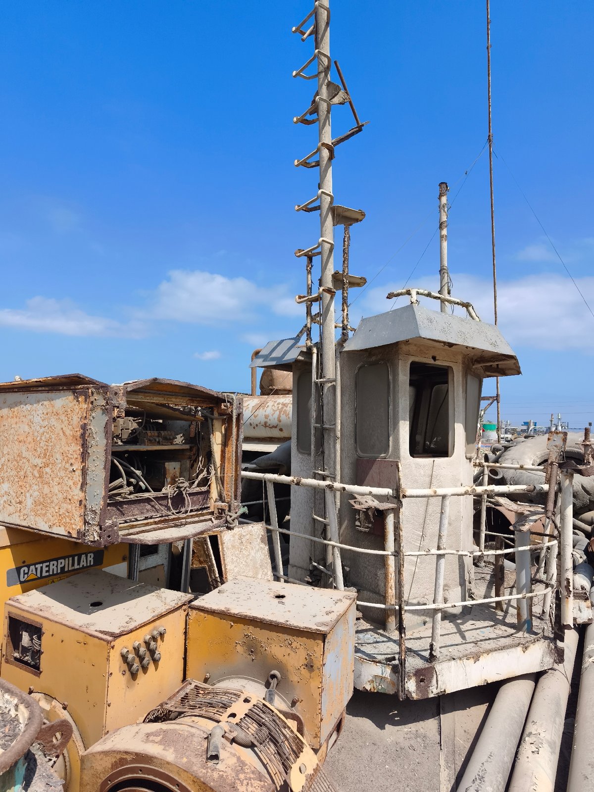 Exploring a rusted, abandoned shipyard in Chimbote, Peru