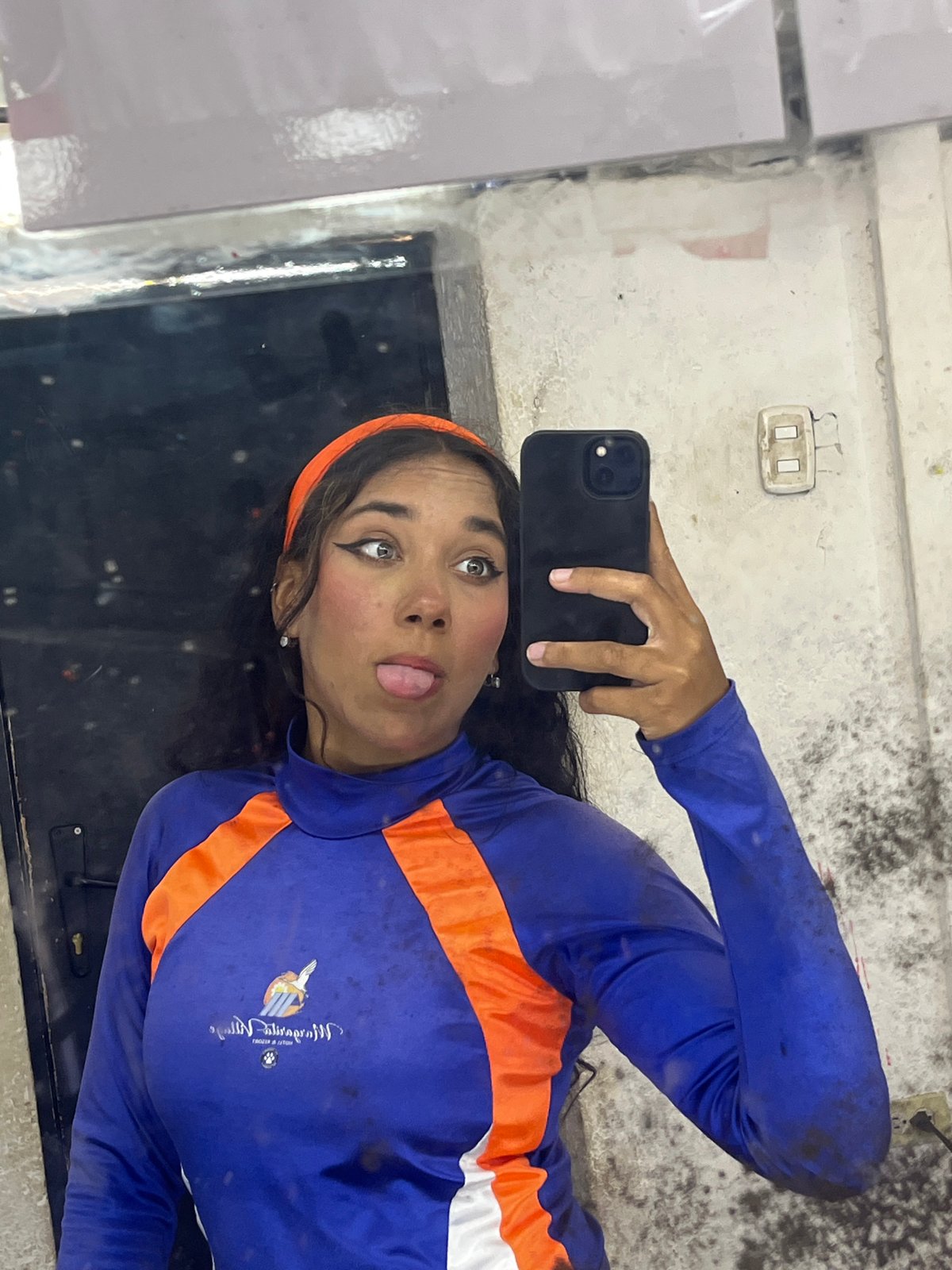 Woman takes playful selfies at Margarita Village Hotel, Venezuela