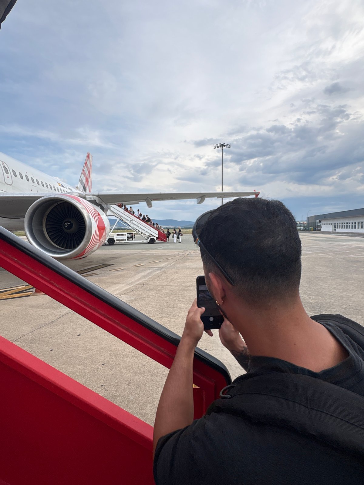 Volotea flight boarding at Vitoria-Gasteiz Airport