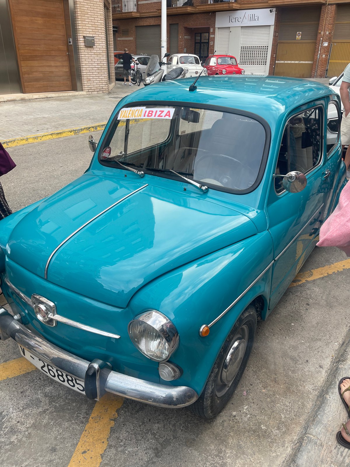 Vintage car, architecture, art documented in Manises, Spain