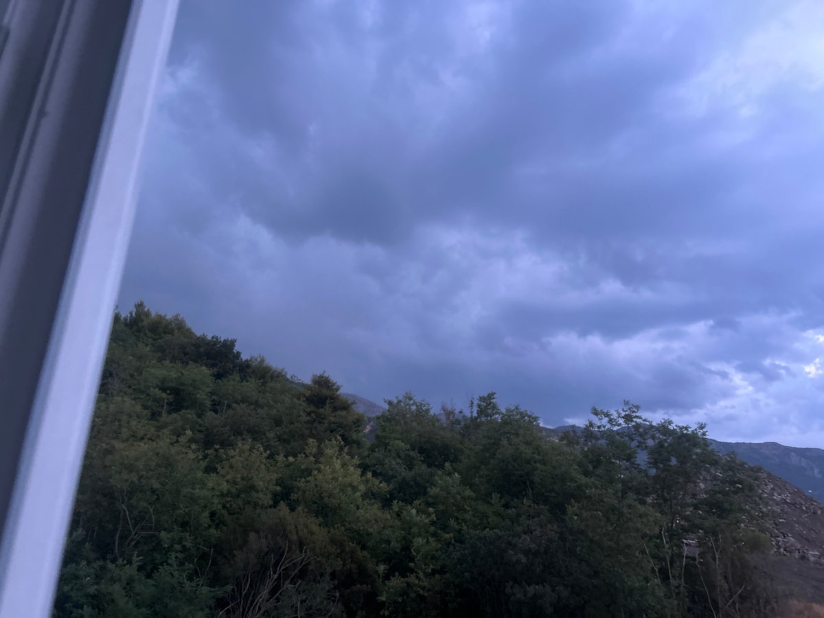 Storm rolls into Boreti over a construction-site hillside