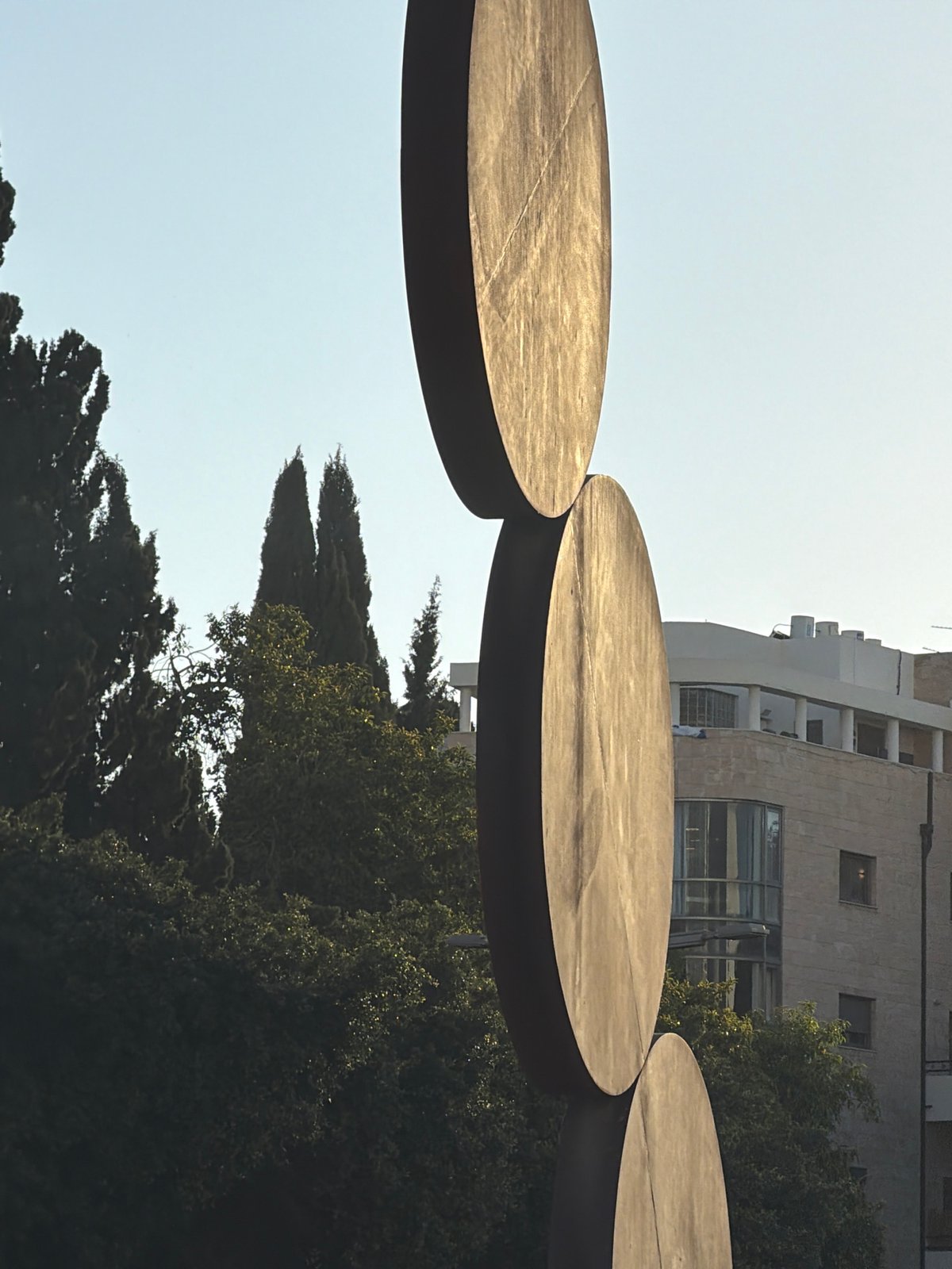 Beverly Pepper's kinetic sculpture documented in Tel Aviv