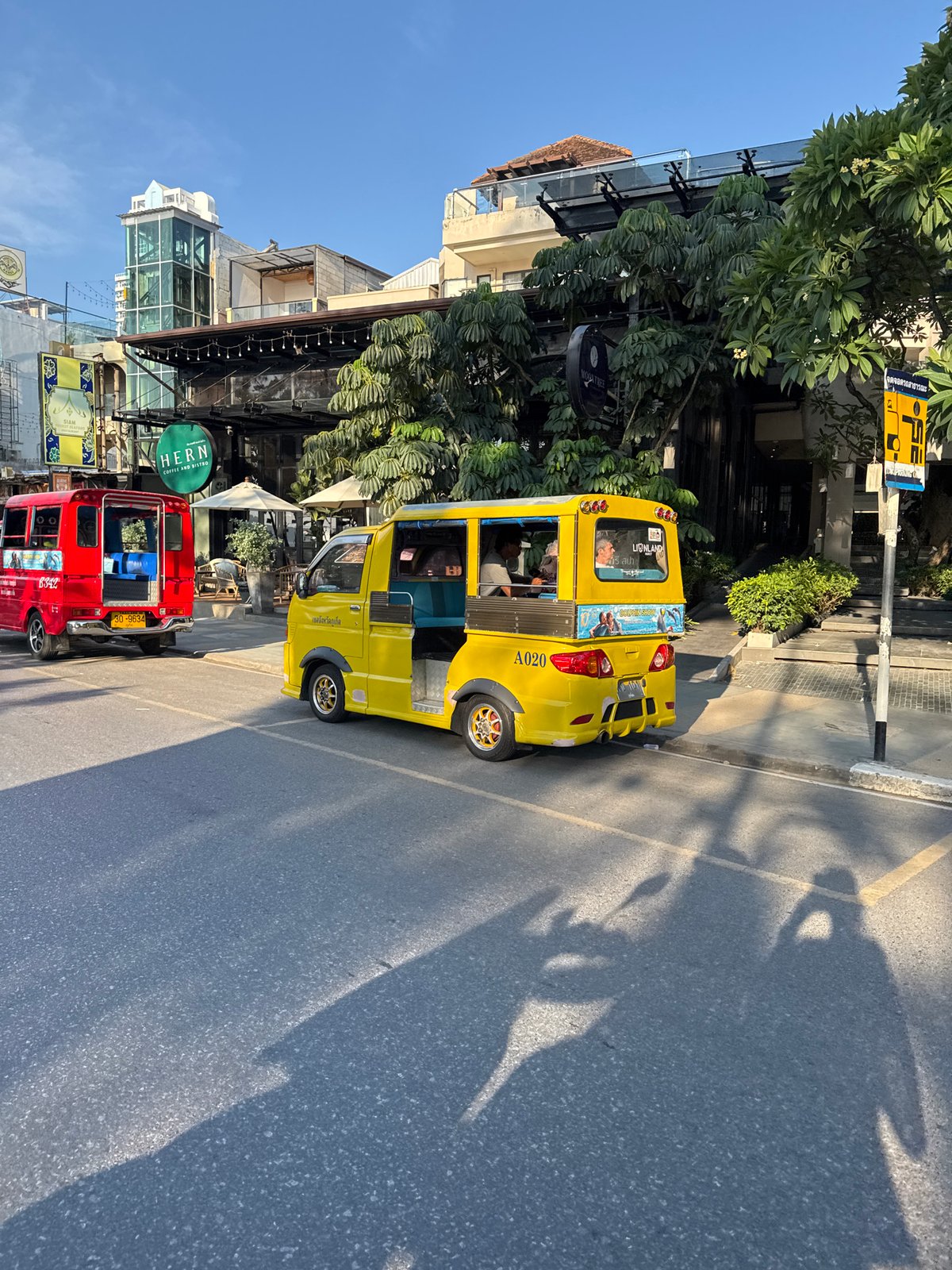 Tuk-tuks spotted on Patong streets amid sunny morning activity