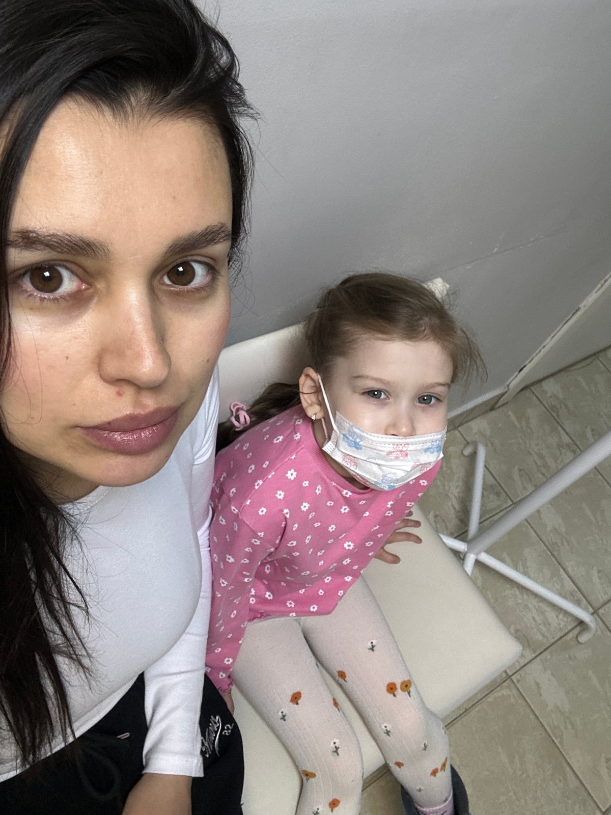 Woman and child photographed together in early morning Chaikovsky