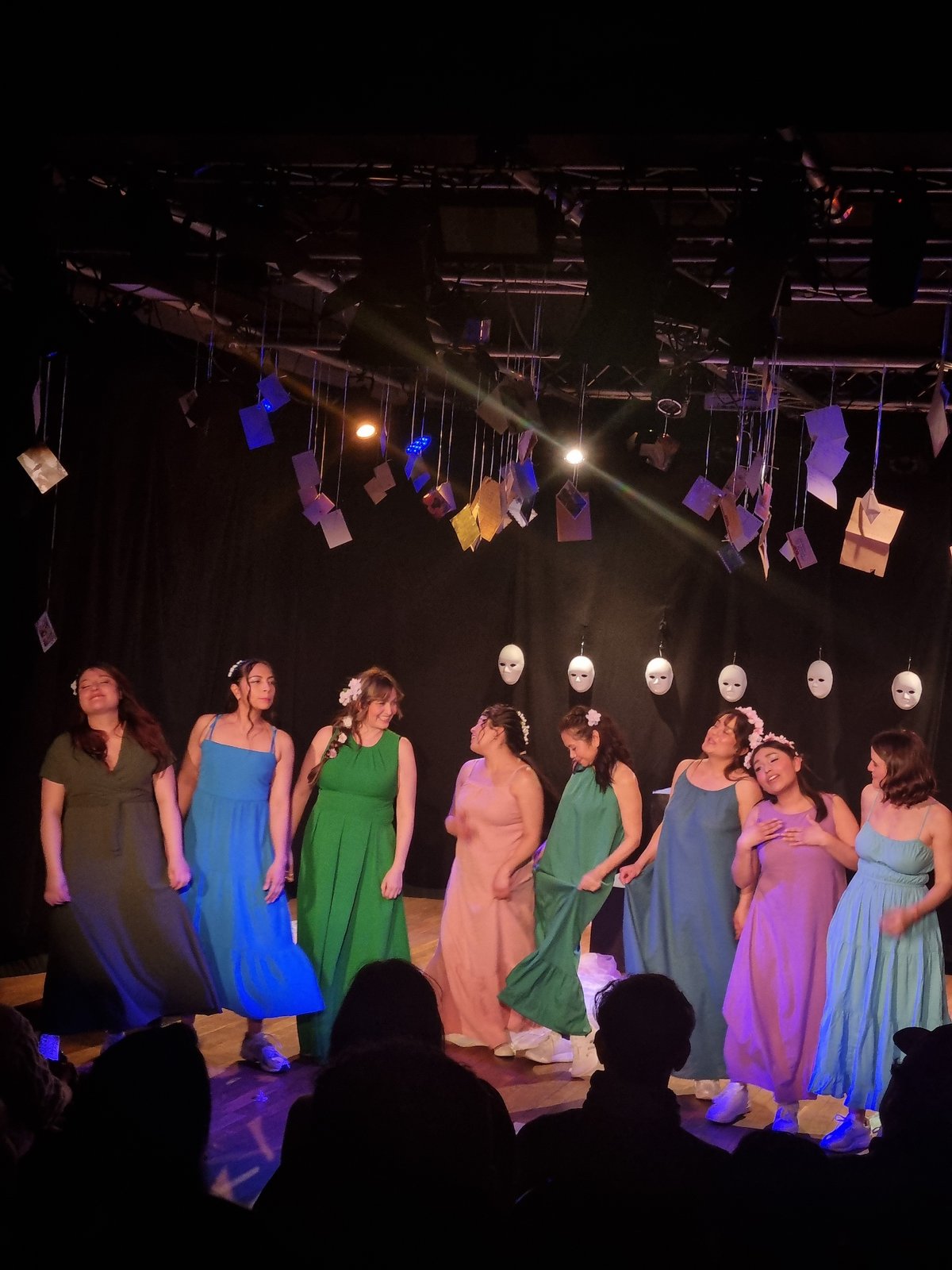 Seven Women Perform in Formation on Saarbrücken Stage