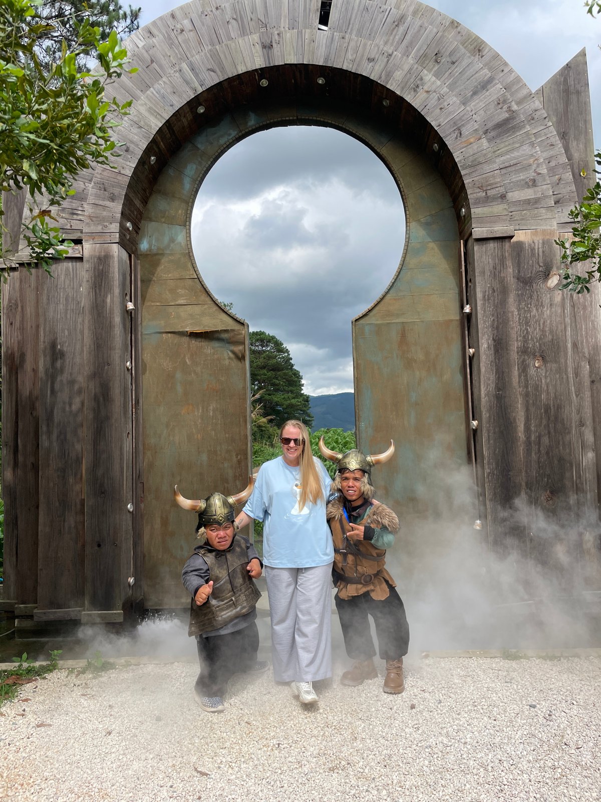 Viking-costumed tourists visit themed park in Vietnam