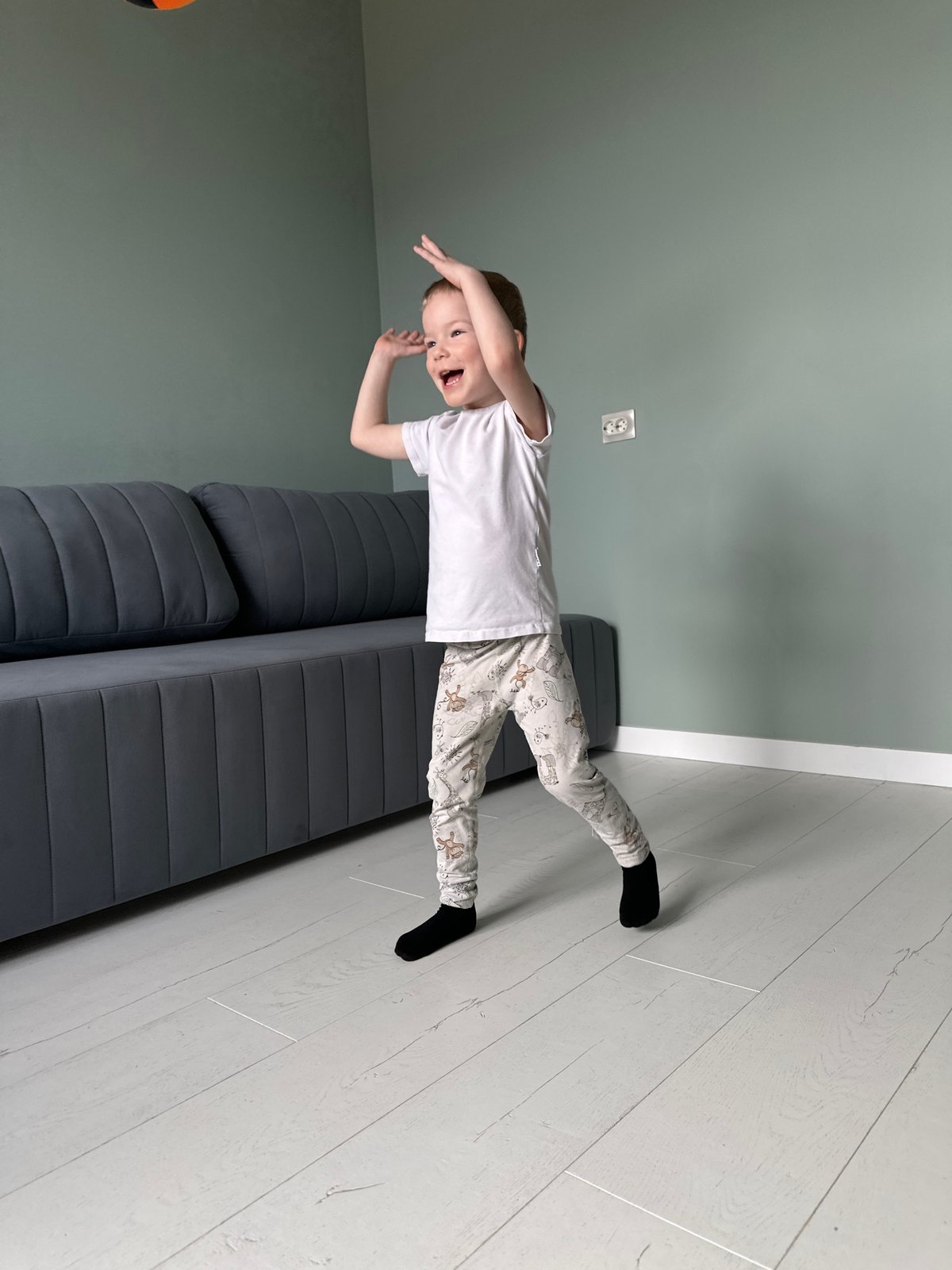 Child observed resting indoors in Russian home setting