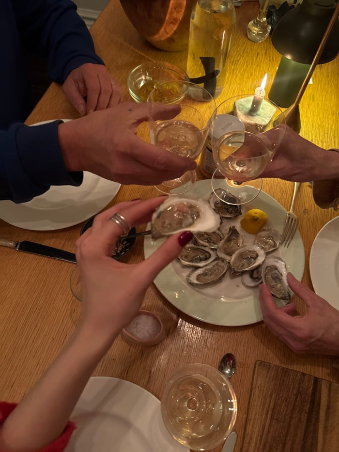 New York dinner party documented from kitchen to table
