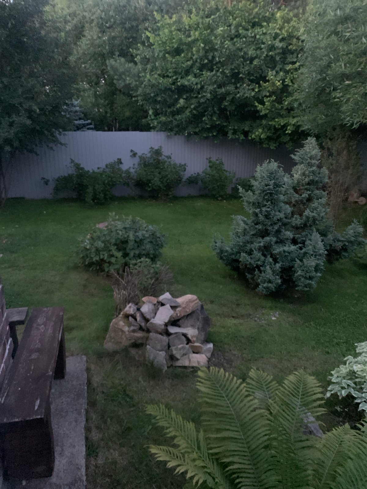 Backyard garden tour with ornaments, pond, and handmade art