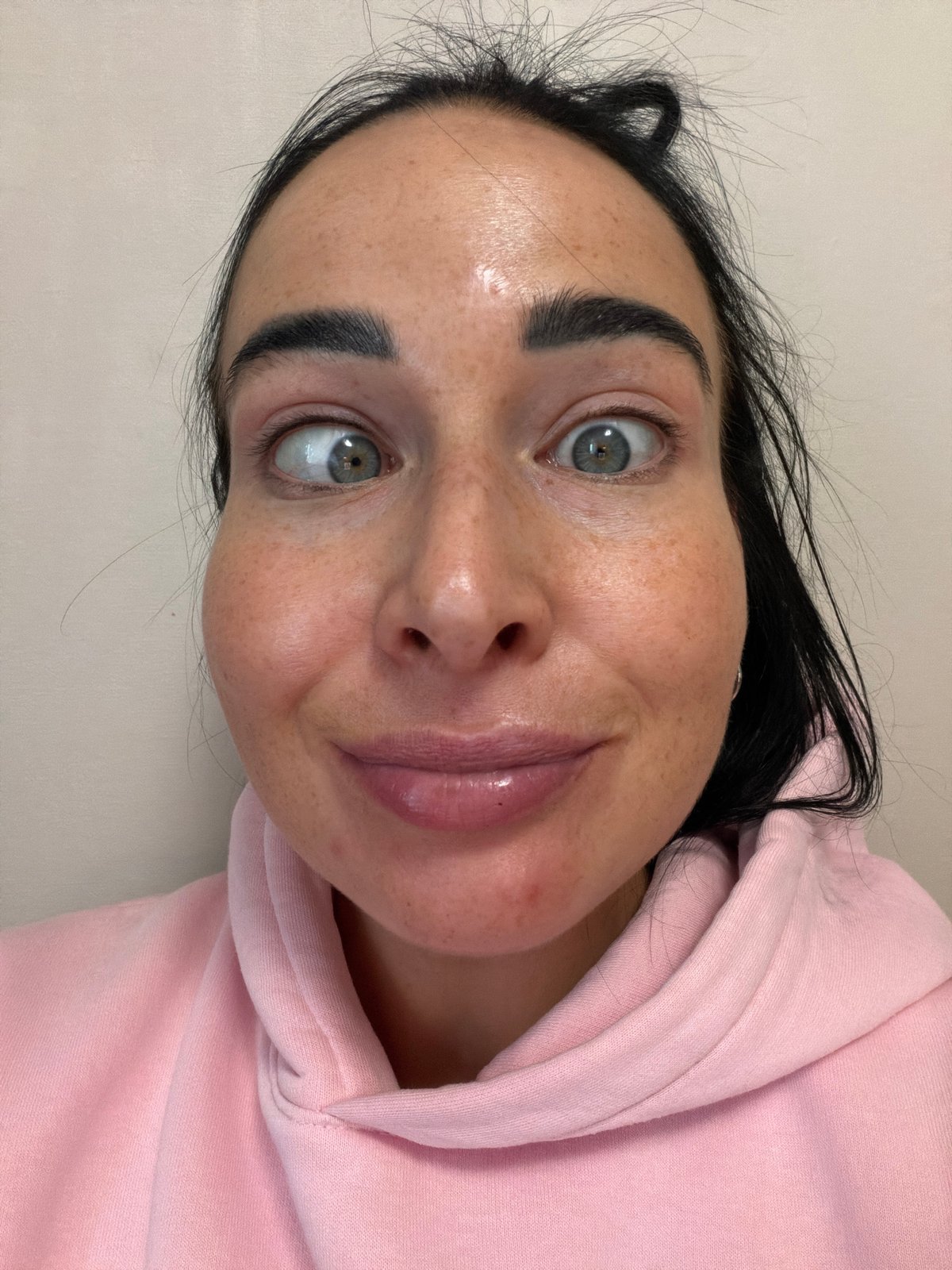 Portrait photograph captured in Saint Petersburg shows freckled woman