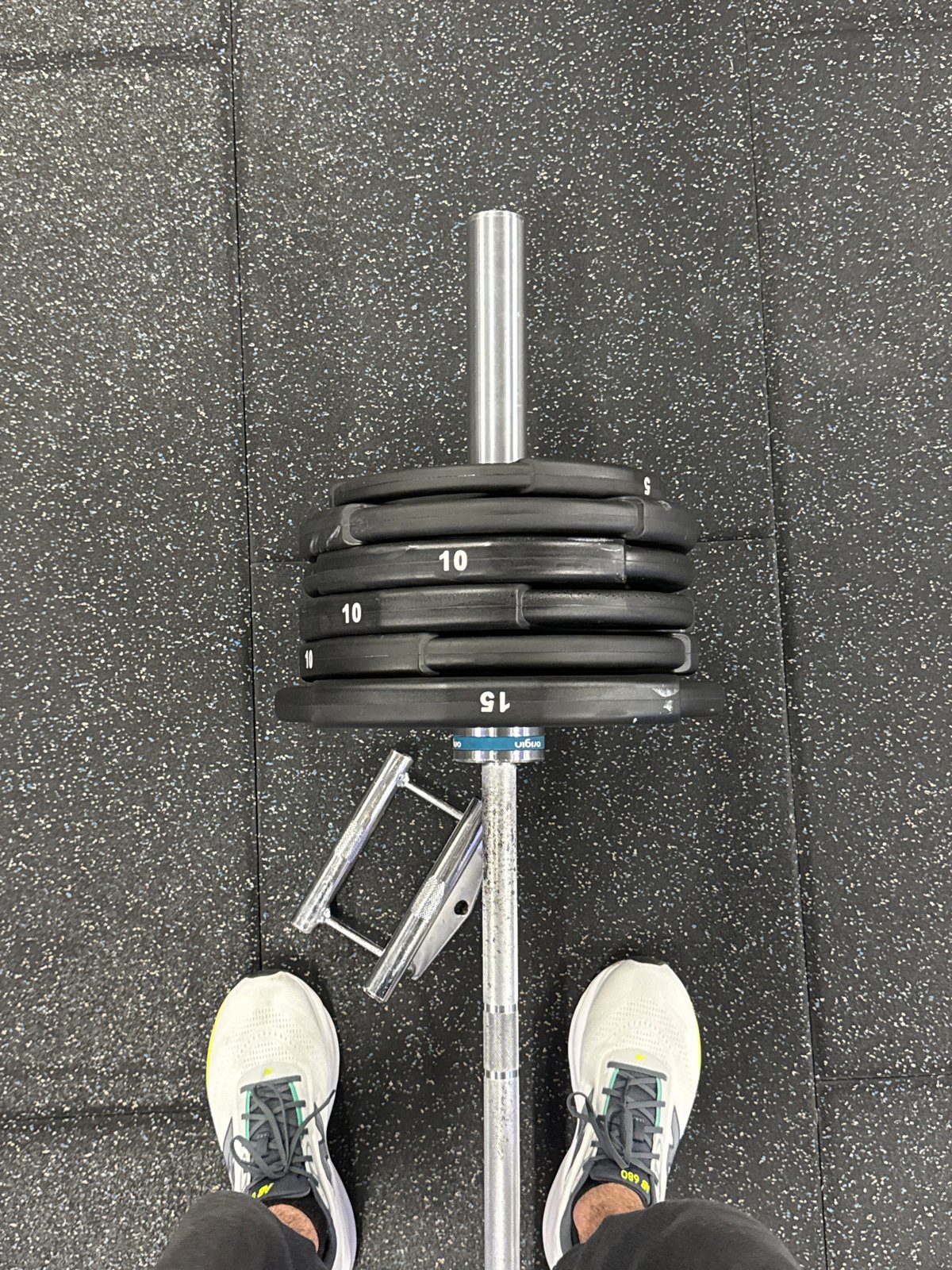 London gym equipment documented during morning workout session