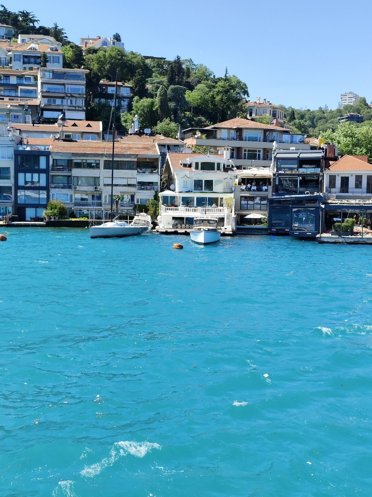 Sunny afternoon captured along Bosphorus waterfront in Beşiktaş