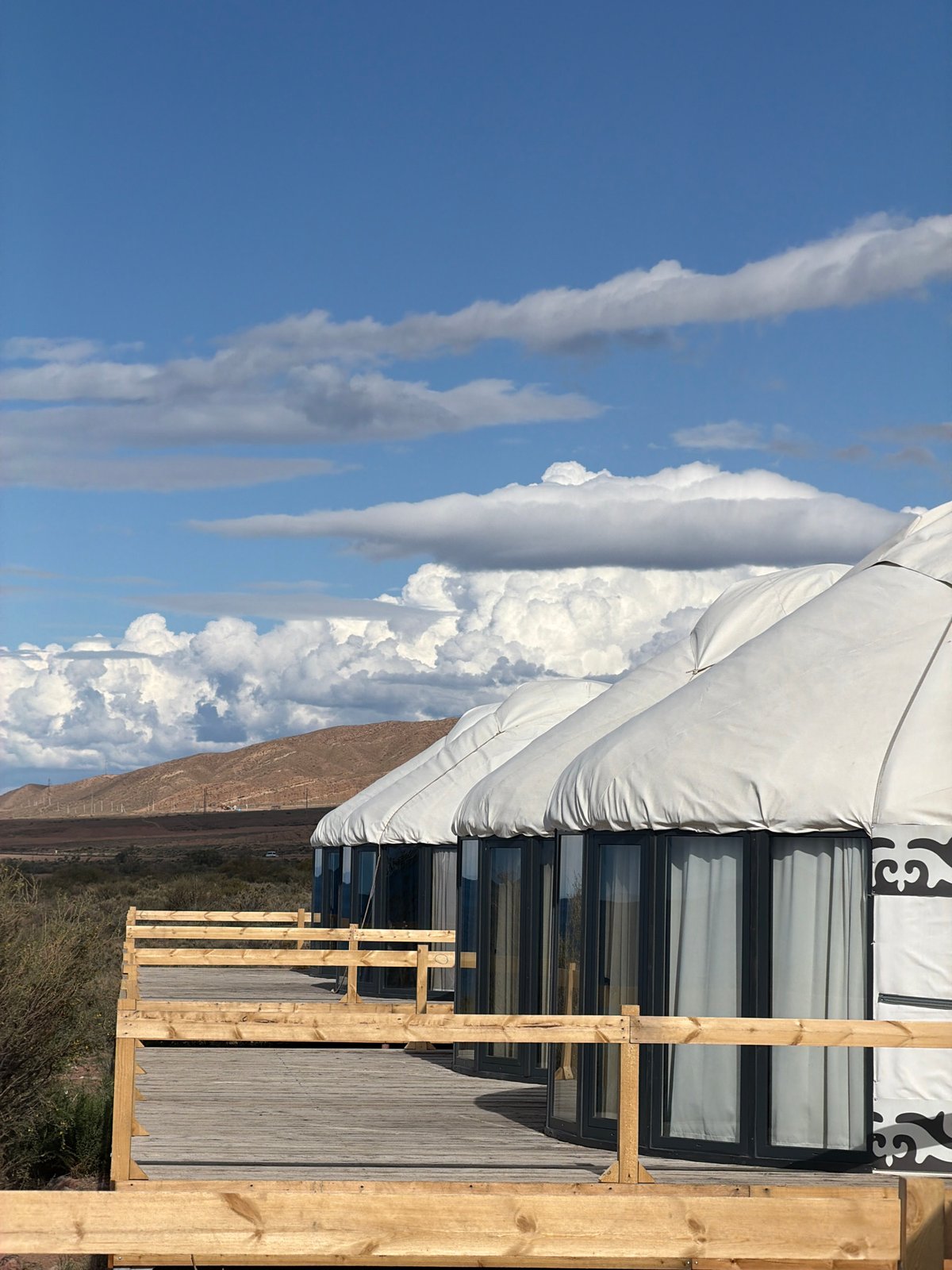 Tourist documents yurt guesthouse stay near Lake Issyk-Kul, Kyrgyzstan