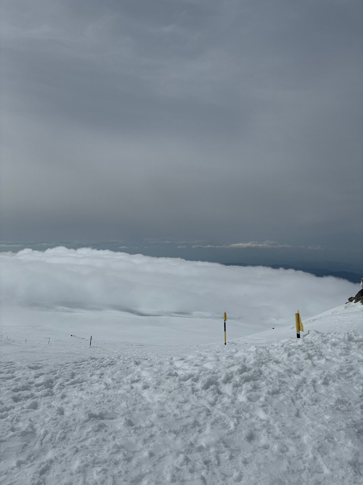 Spring snow blankets mountain slopes in Bistritsa, Bulgaria