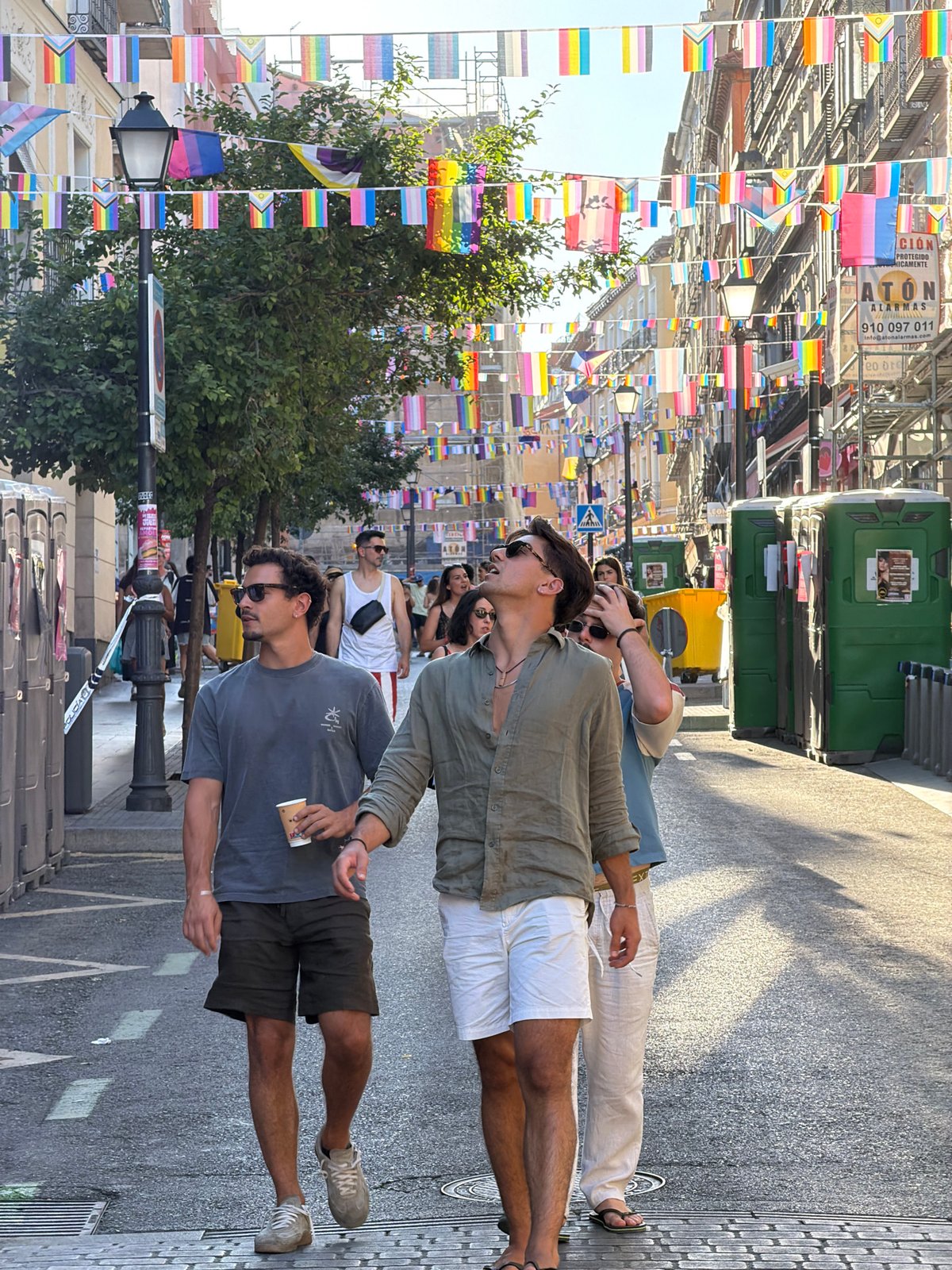 Madrid Pride fills the streets with flags, costumes, and crowds.