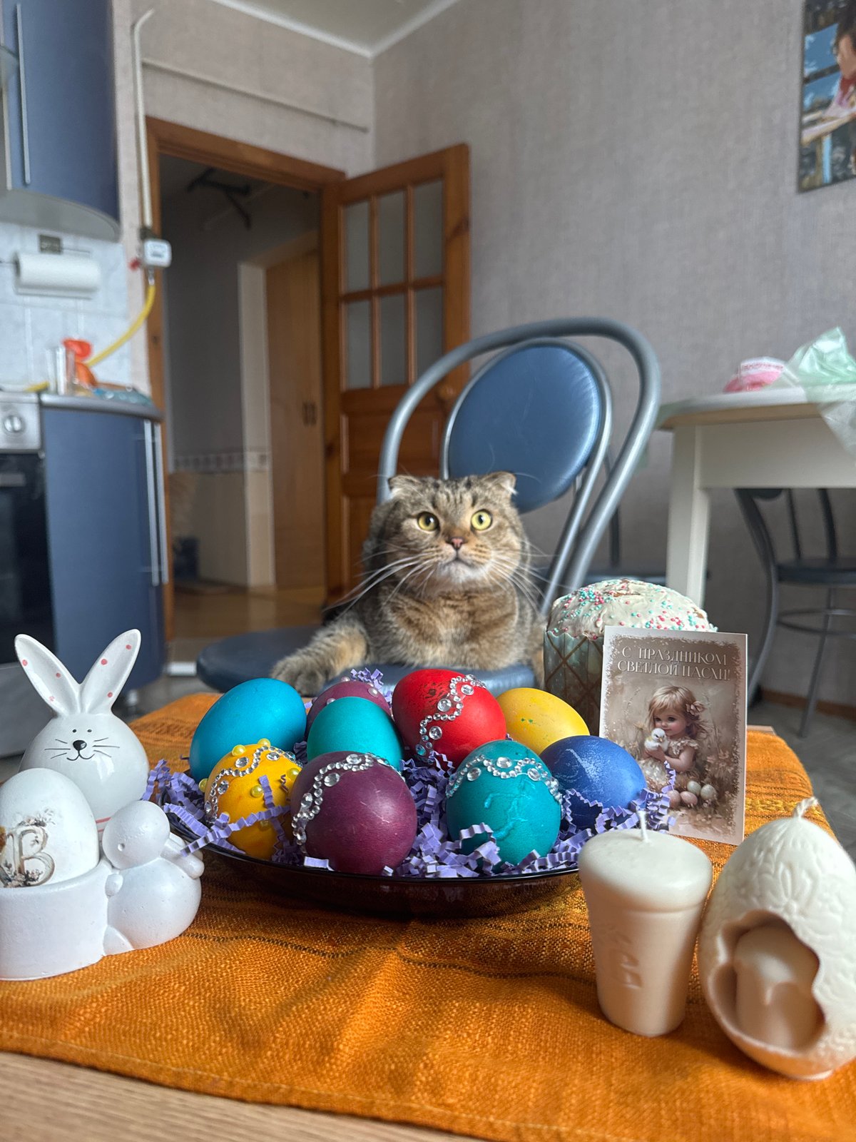 Easter egg preparations captured in Chaikovsky household