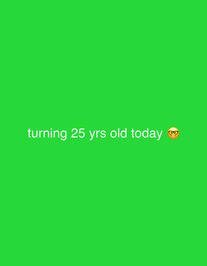 Unknown person celebrates 25th birthday in Buenos Aires