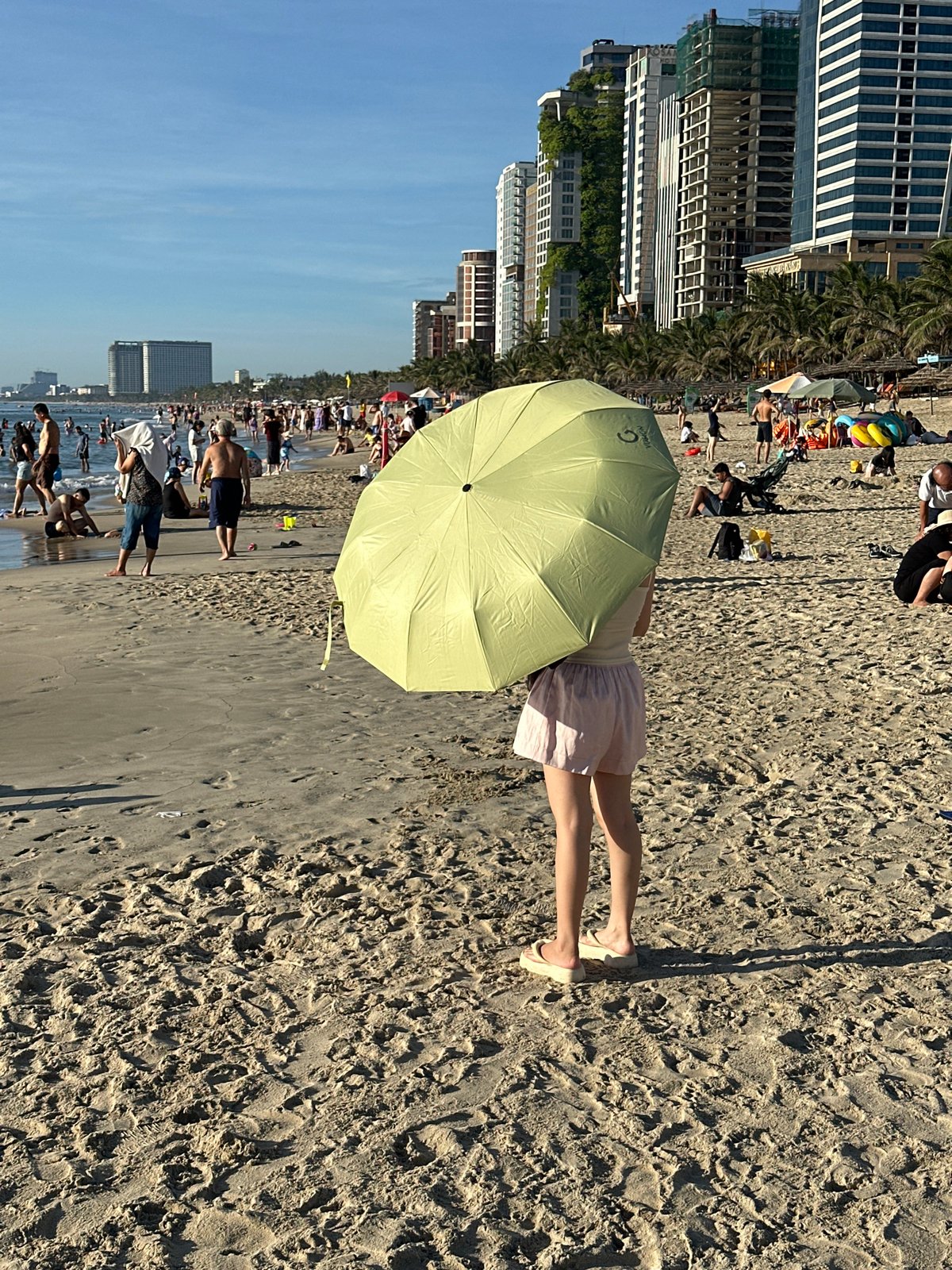 Crowded beach day at My Khe Beach, Đà Nẵng