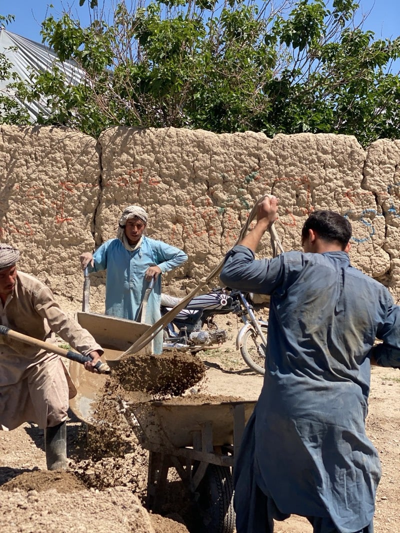 Construction Work Continues at Kandahar Building Site