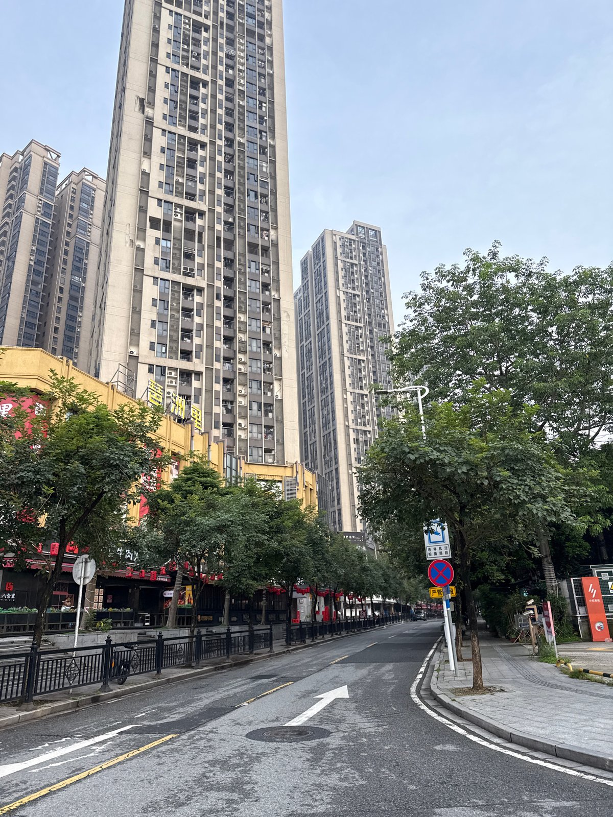 Street-level slice of Haizhu District on a cloudy June evening