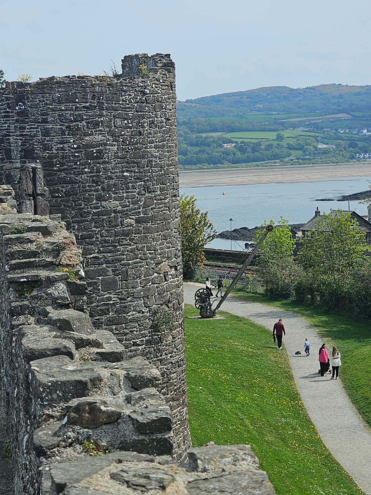 Tourist documents Conwy Castle visit and local shops