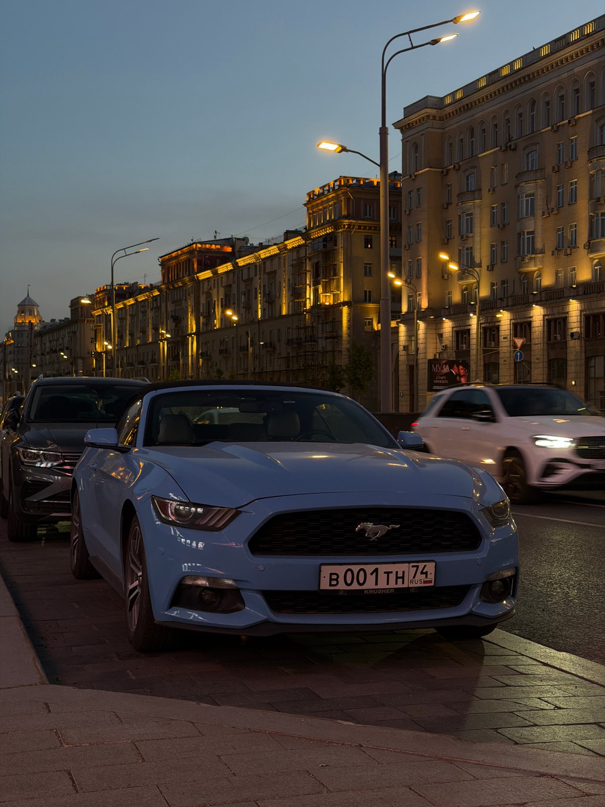 Evening scenes documented across Moscow landmarks and streets