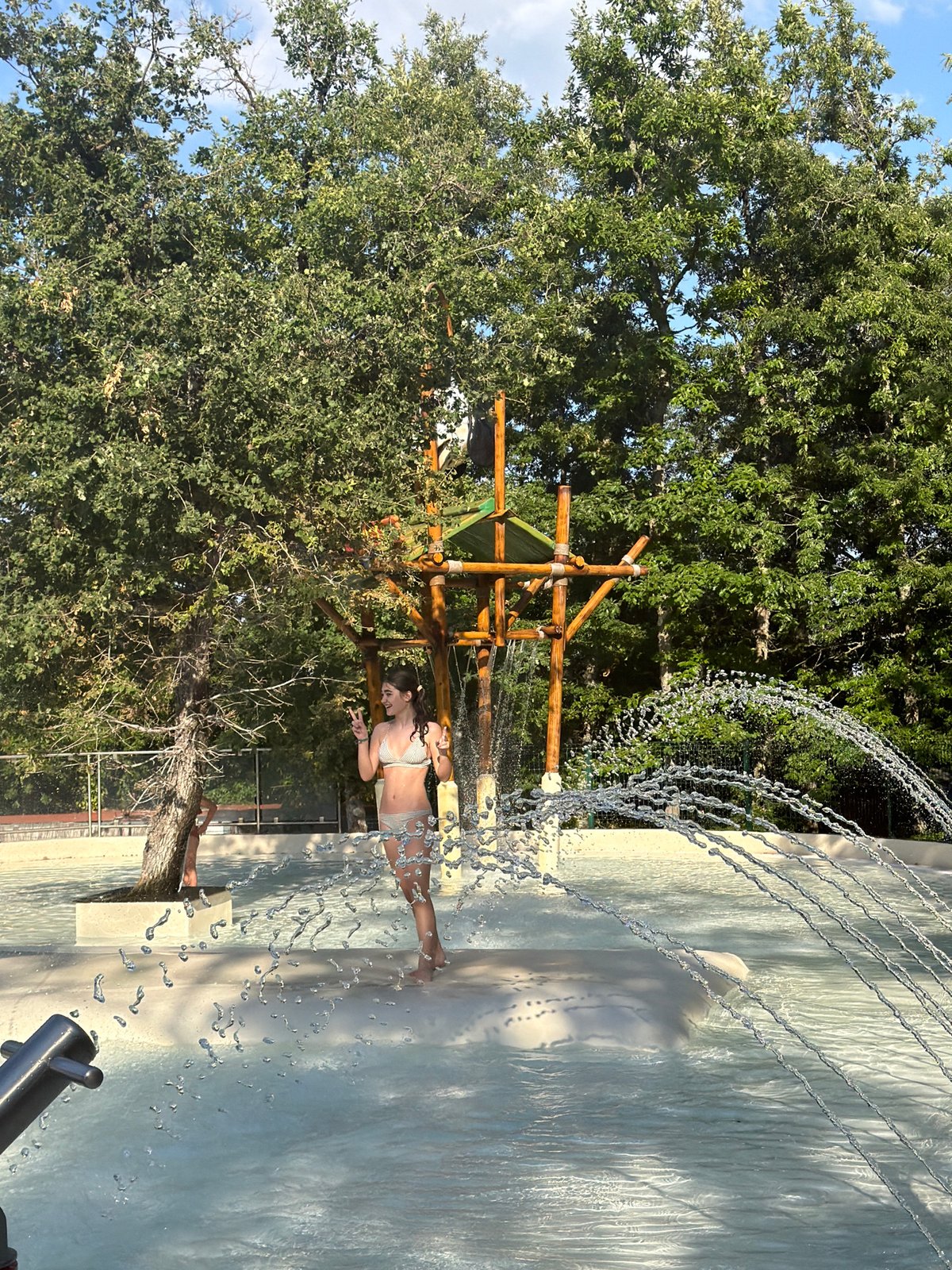 Crowded water park day in Cavriglia, Tuscany