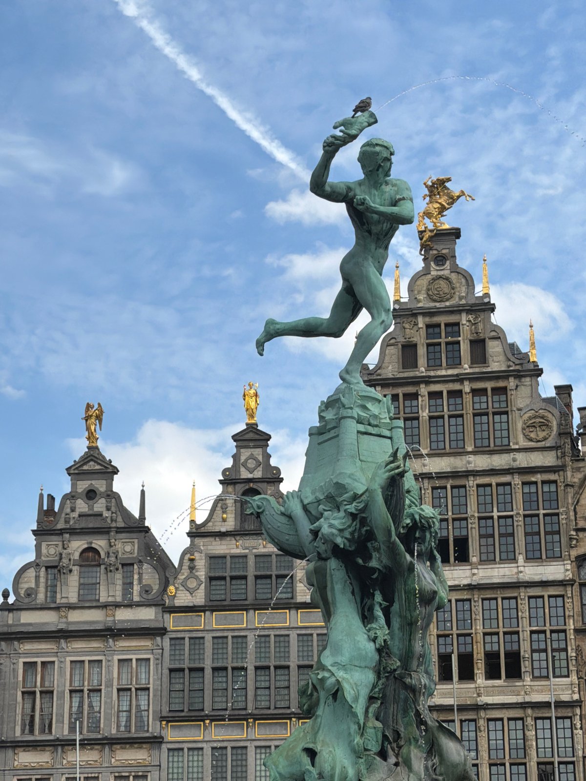 Antwerp's Grote Markt: Brabo Fountain and City Hall up close