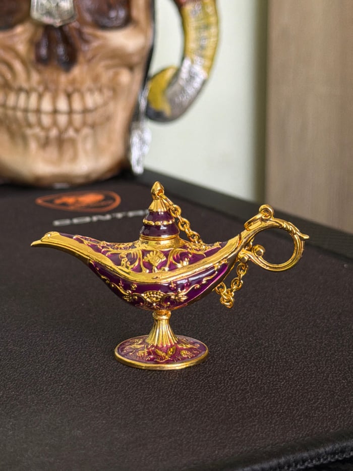 Decorative desk items and trophies displayed at Sofia workspace