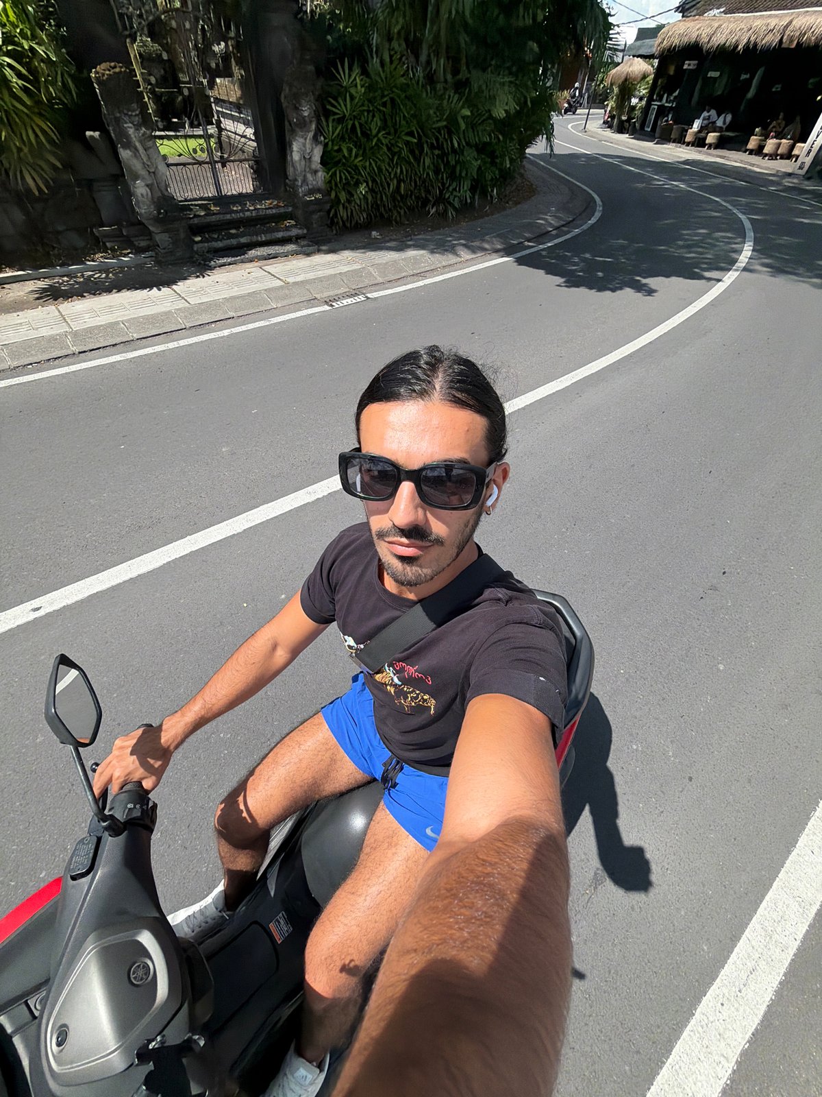 Early morning scooter activity documented in North Kuta