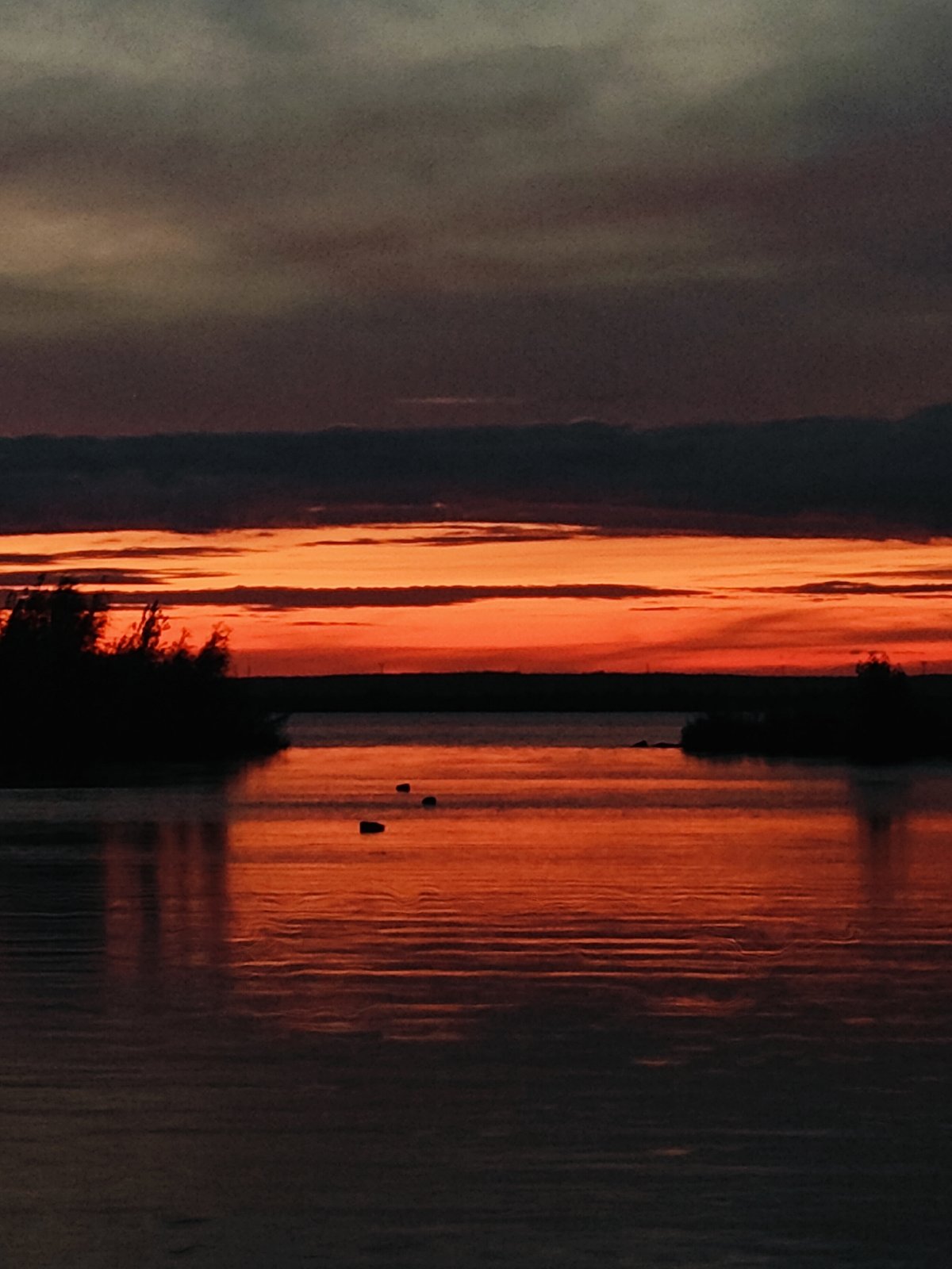 Sunset over the Kama River, Chaikovsky, late summer evening