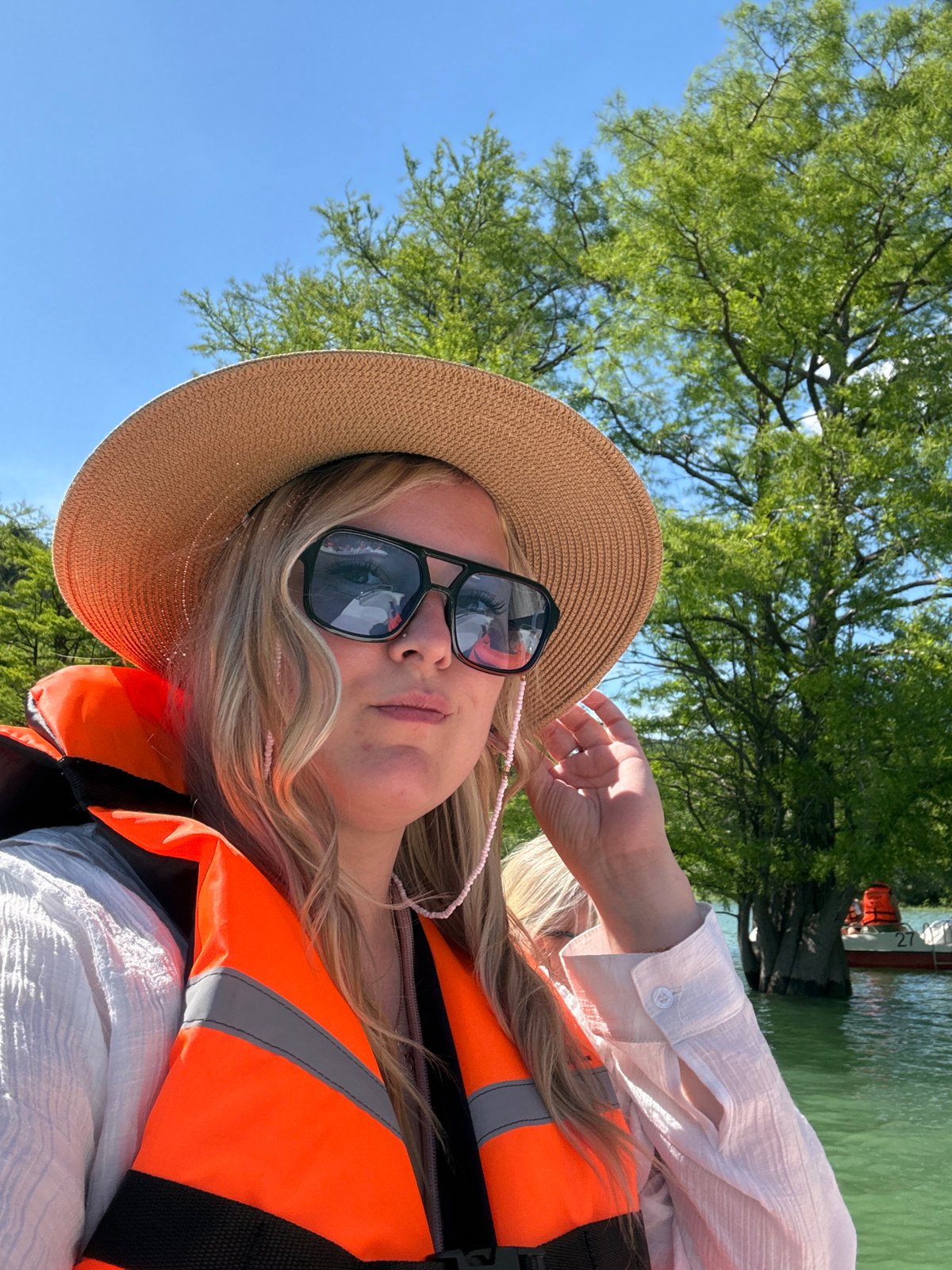 Summer water recreation captured at Sukko's Cypress Lake, Russia