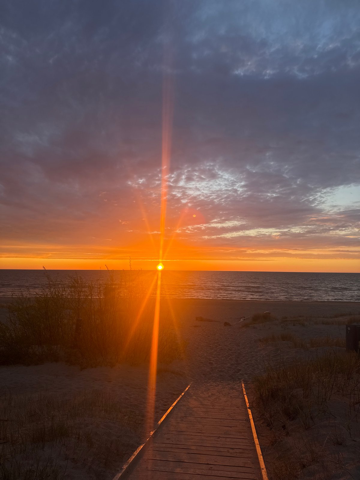 Sunset witnessed at multiple Latvian beaches on May 17