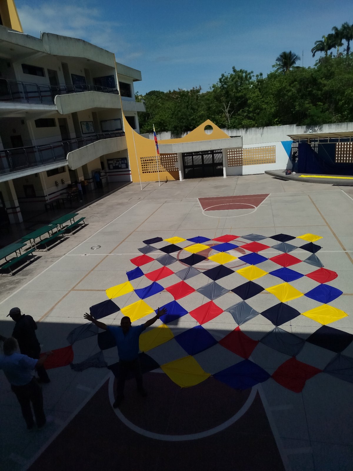 School courtyard documented in Cabudare, Venezuela