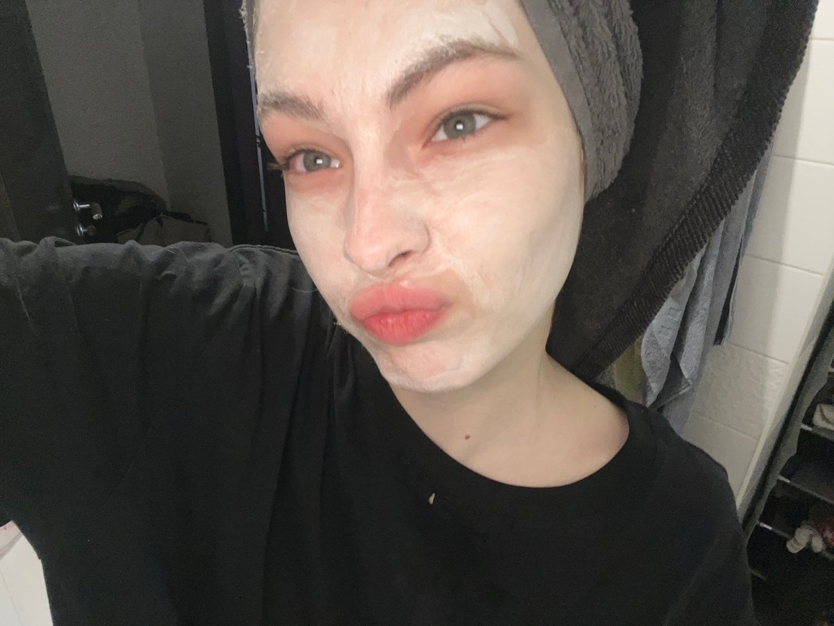 Morning beauty routine documented in Saint Petersburg bathroom selfies