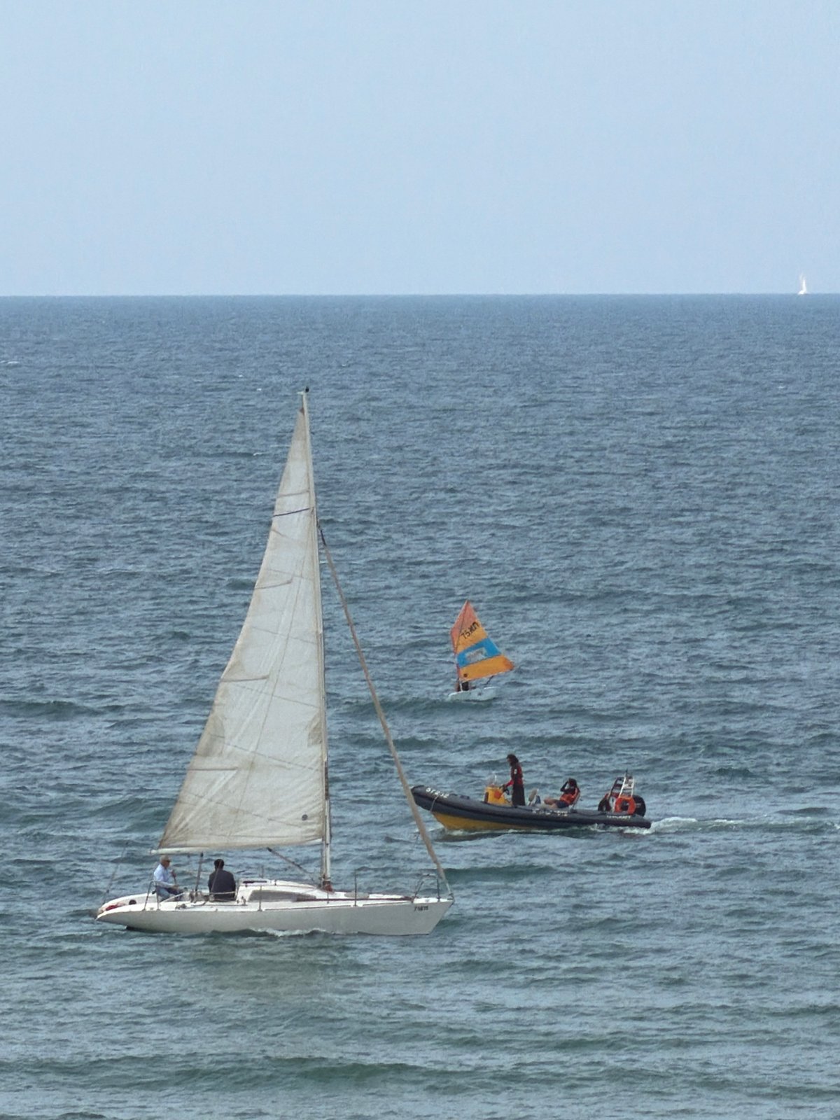 Morning water sports activity observed along Tel Aviv coastline