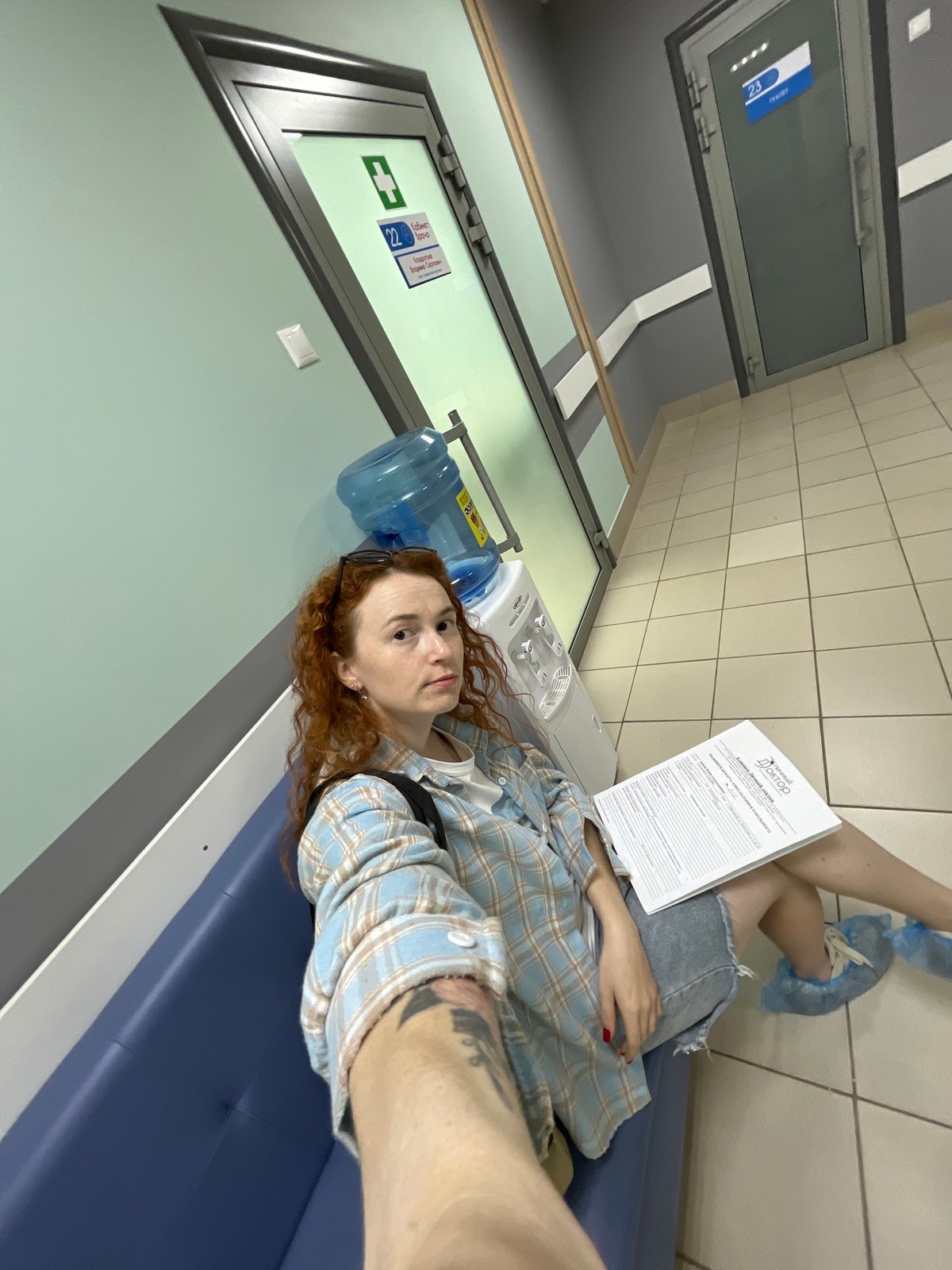 Early morning medical clinic visit documented in Chaikovsky, Russia
