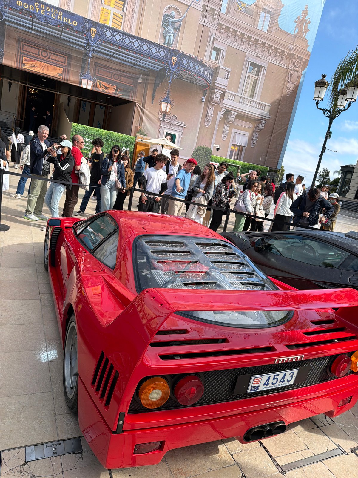 Luxury supercars draw crowds outside Monte Carlo Casino