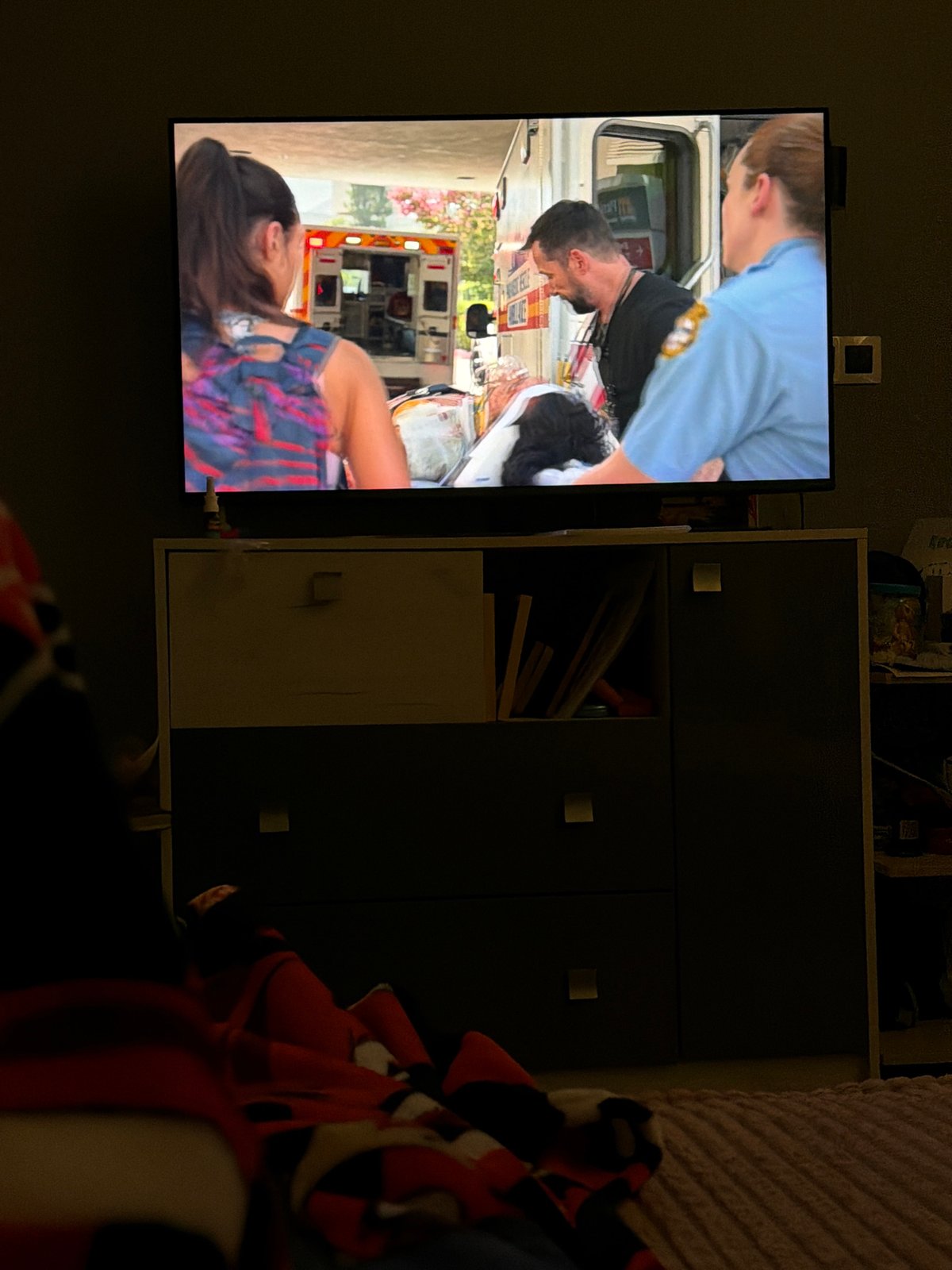 Evening domestic moments captured in Korolyov include TV viewing, dental care
