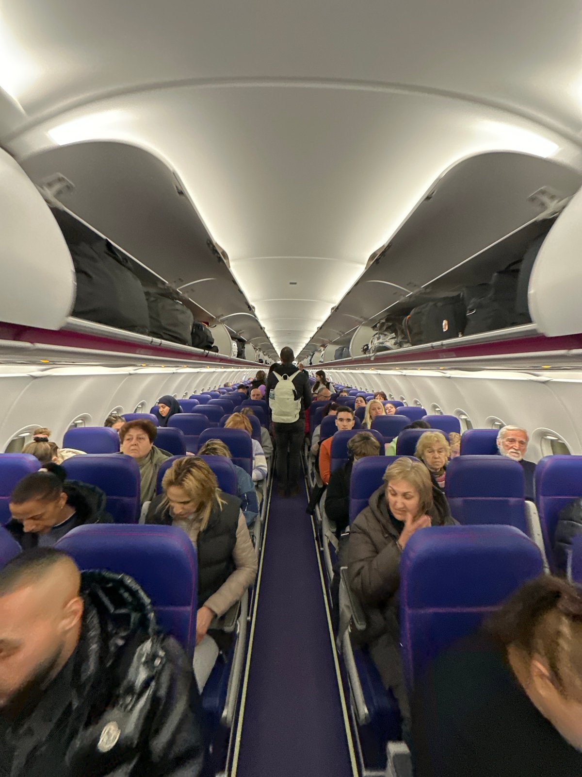 Commercial flight operations observed at Sofia airport early morning