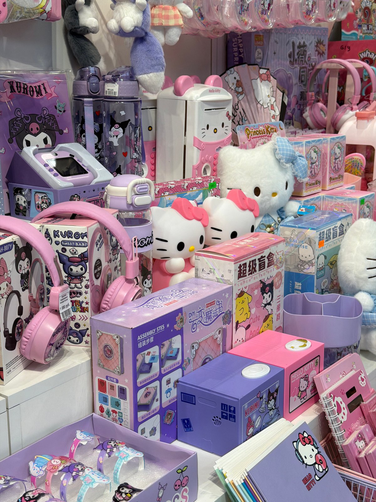 Shopper documents decorated mall displays in Izhevsk