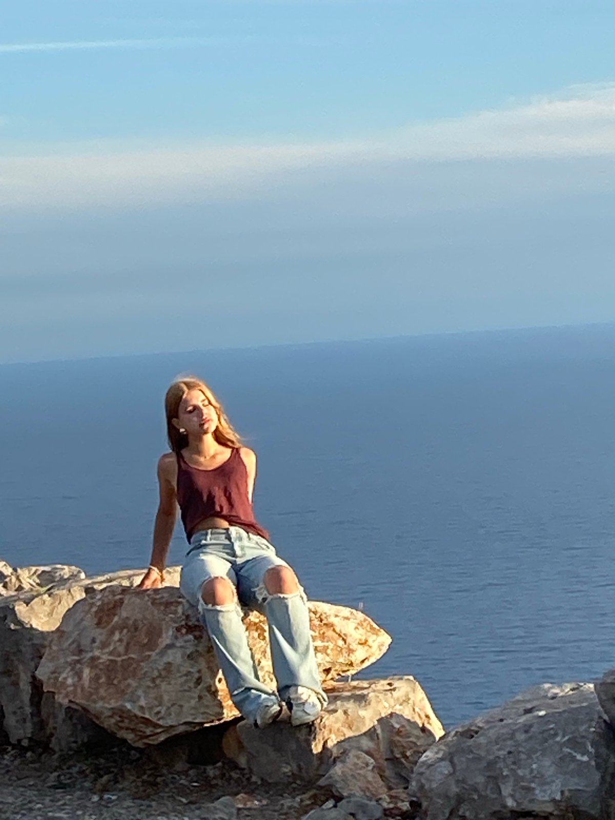 Sunset evening along the Montenegrin Adriatic coast