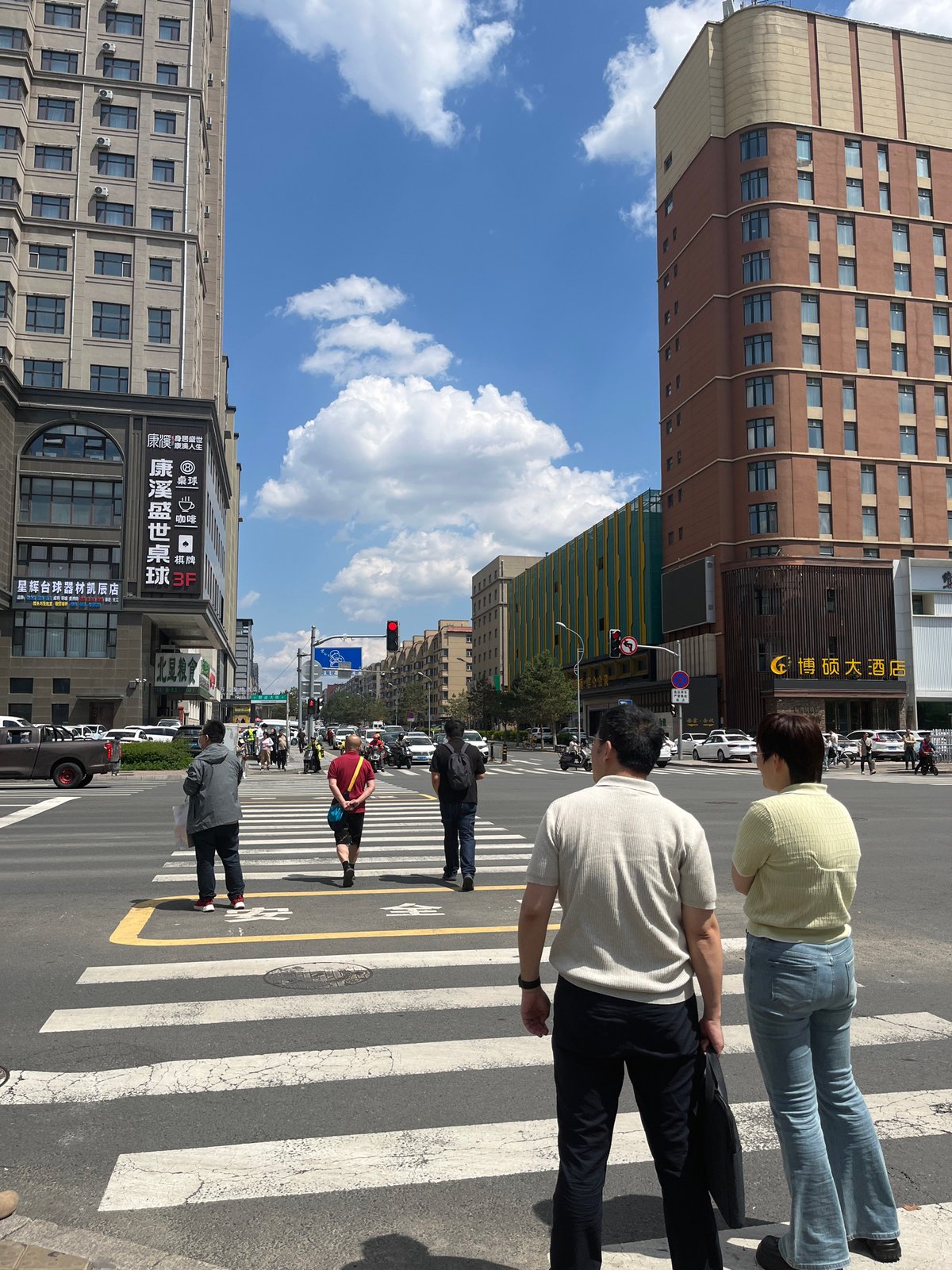 Early morning pedestrian activity recorded near Northeast Normal University, Changchun